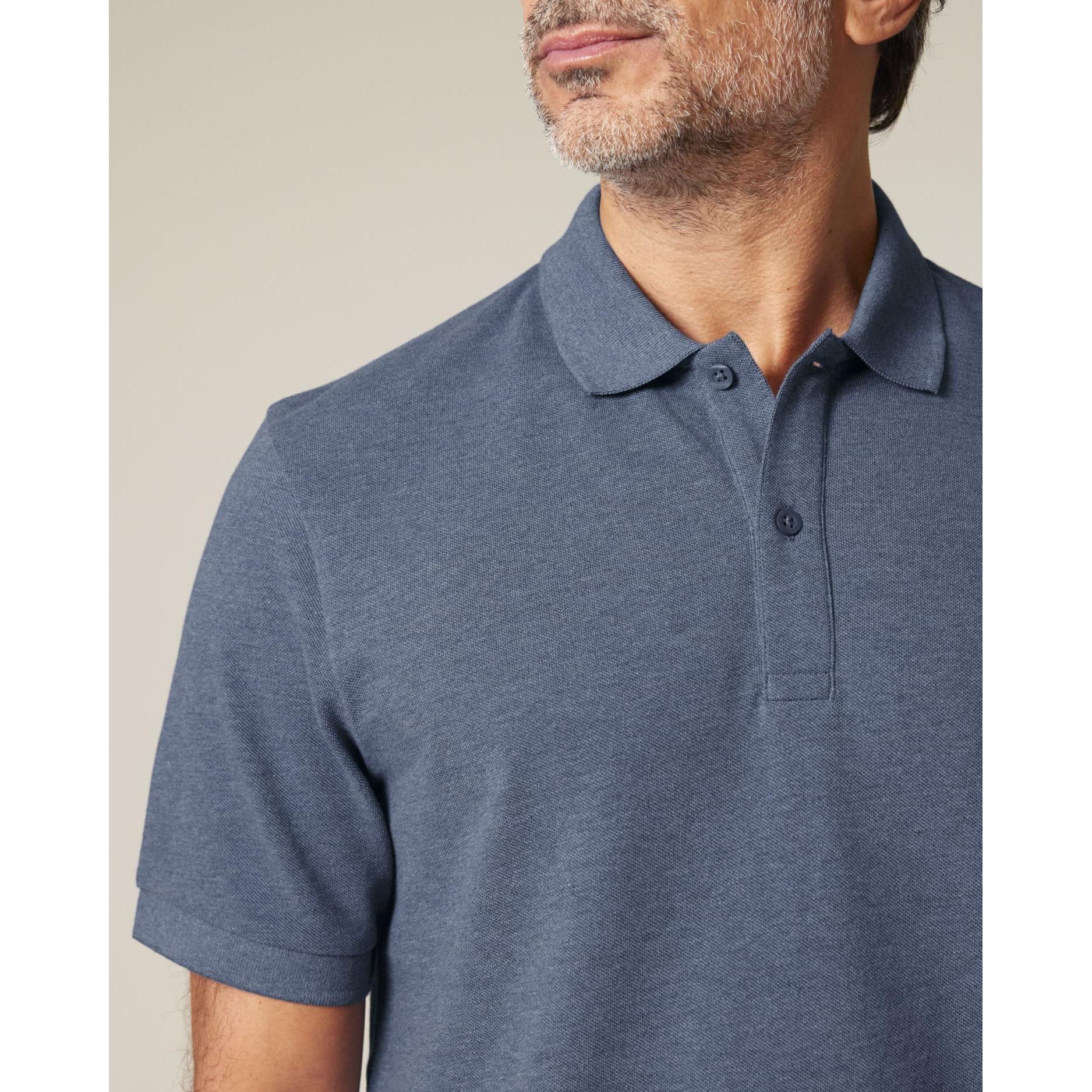 Tricou polo unisex Prepster 2.0 Dark Heather Blue XL