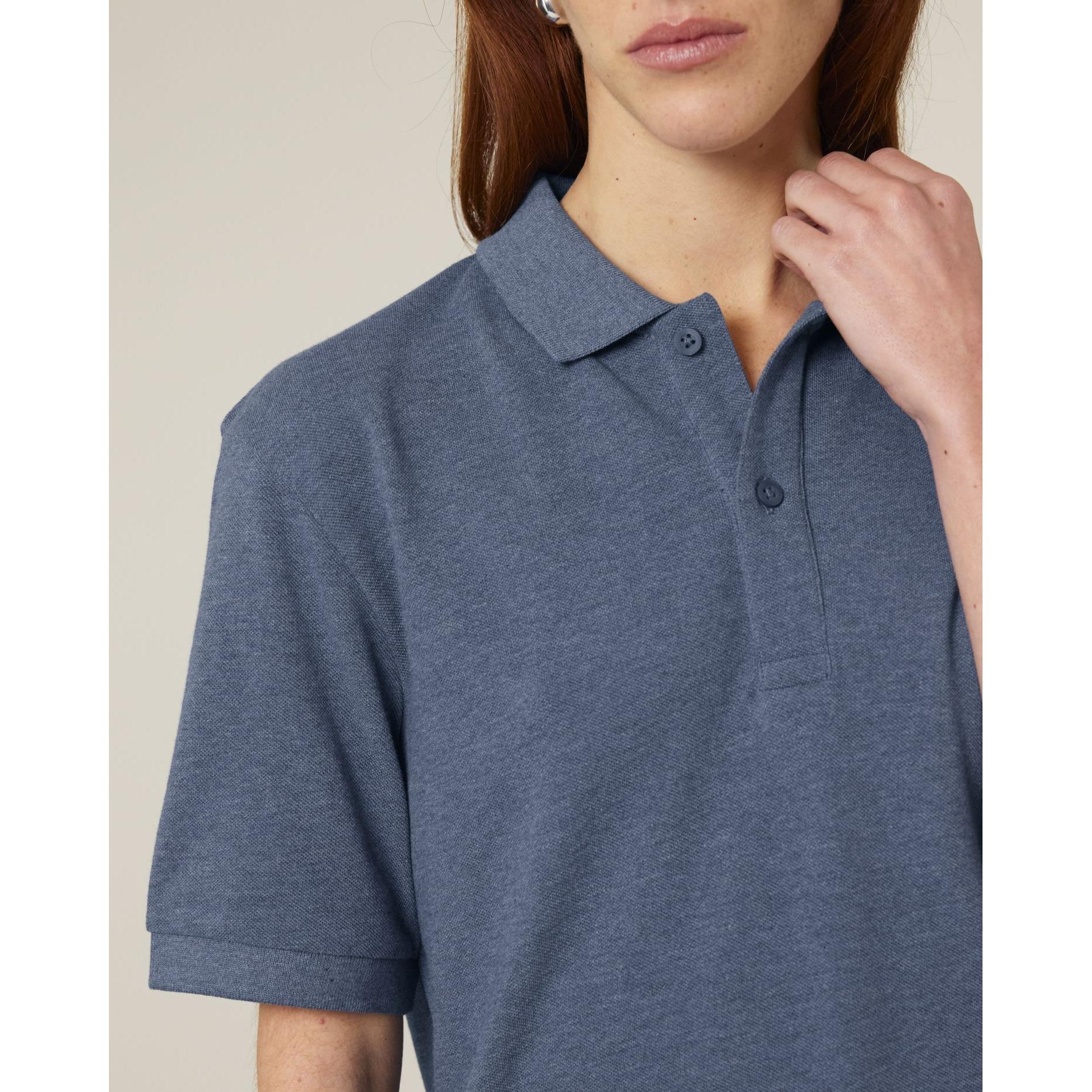 Tricou polo unisex Prepster 2.0 Dark Heather Blue XL