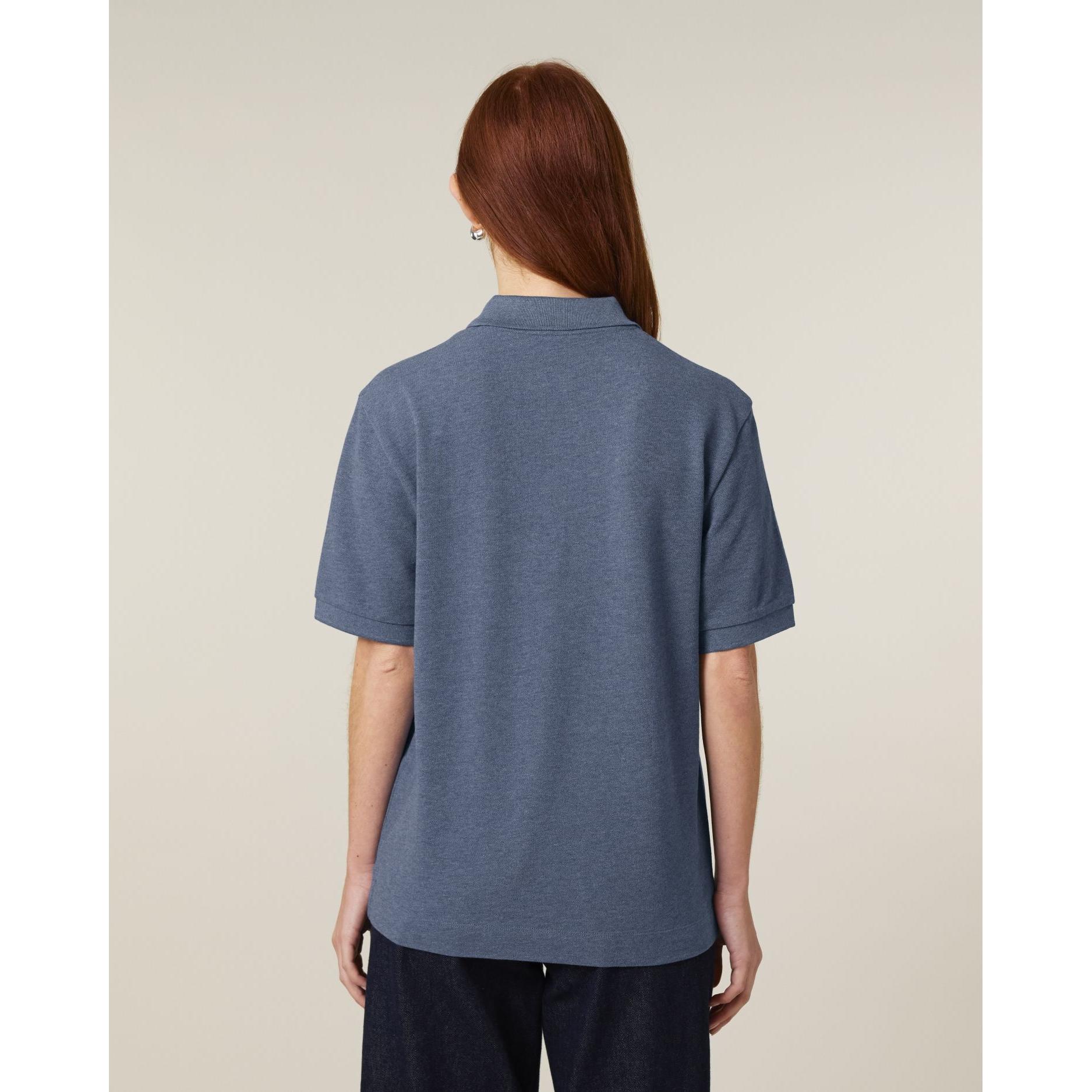 Tricou polo unisex Prepster 2.0 Dark Heather Blue XL