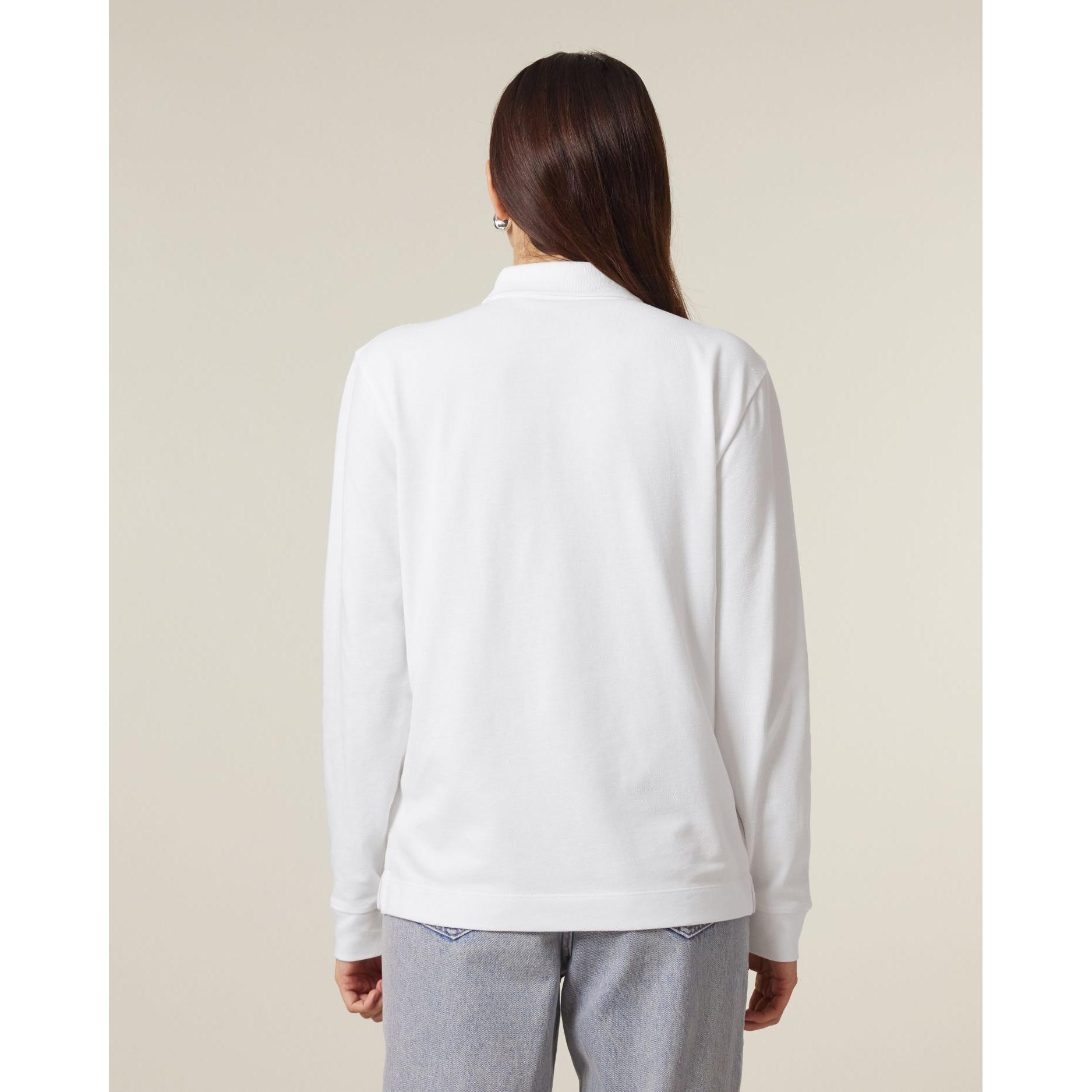 Tricou polo cu mânecă lungă Unisex Prepster 2.0 White XXL