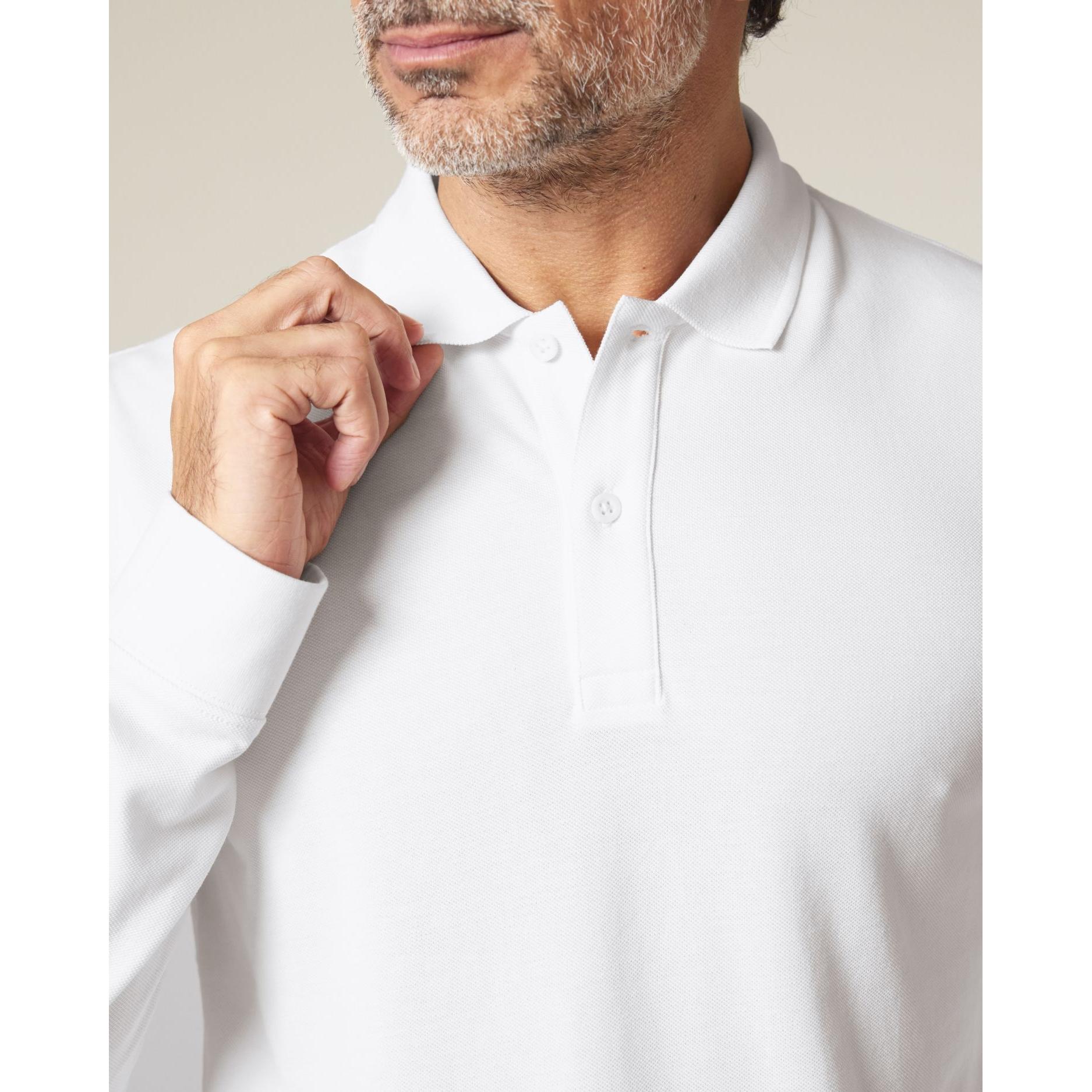 Tricou polo cu mânecă lungă Unisex Prepster 2.0 White XXL