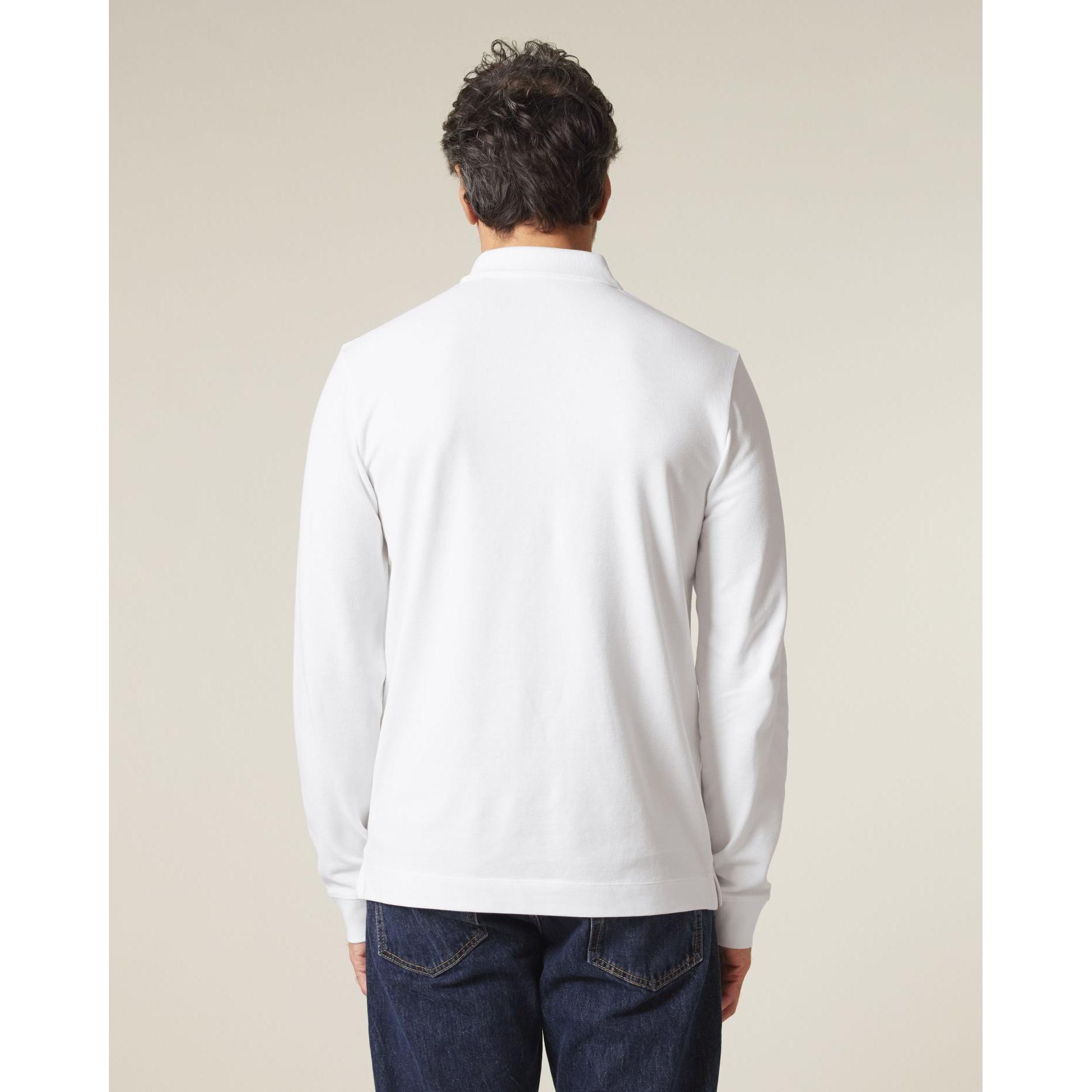 Tricou polo cu mânecă lungă Unisex Prepster 2.0 White XXL