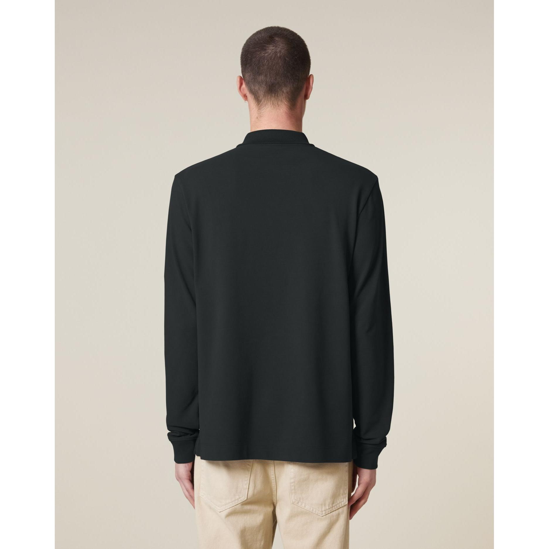 Tricou polo cu mânecă lungă Unisex Prepster 2.0 Black XXL