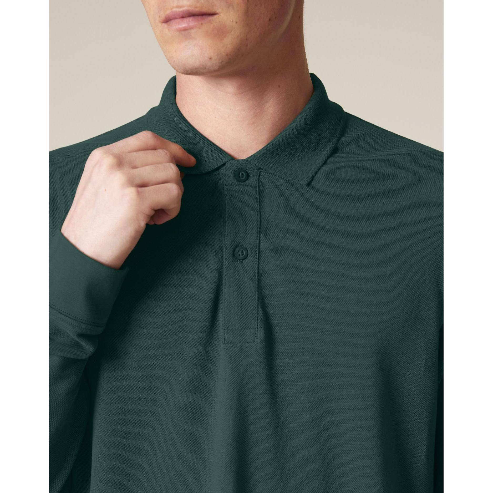 Tricou polo cu mânecă lungă Unisex Prepster 2.0 Glazed Green L