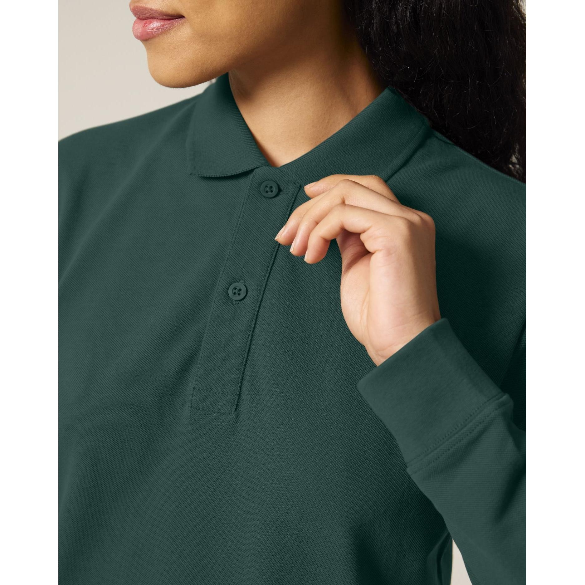 Tricou polo cu mânecă lungă Unisex Prepster 2.0 Glazed Green L