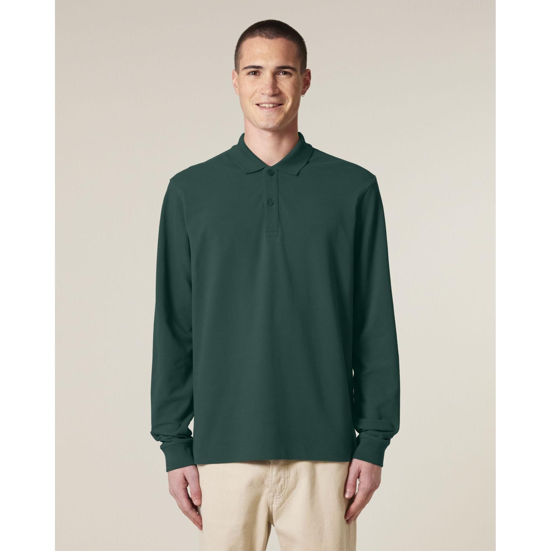 Tricou polo cu mânecă lungă Unisex Prepster 2.0 Glazed Green L