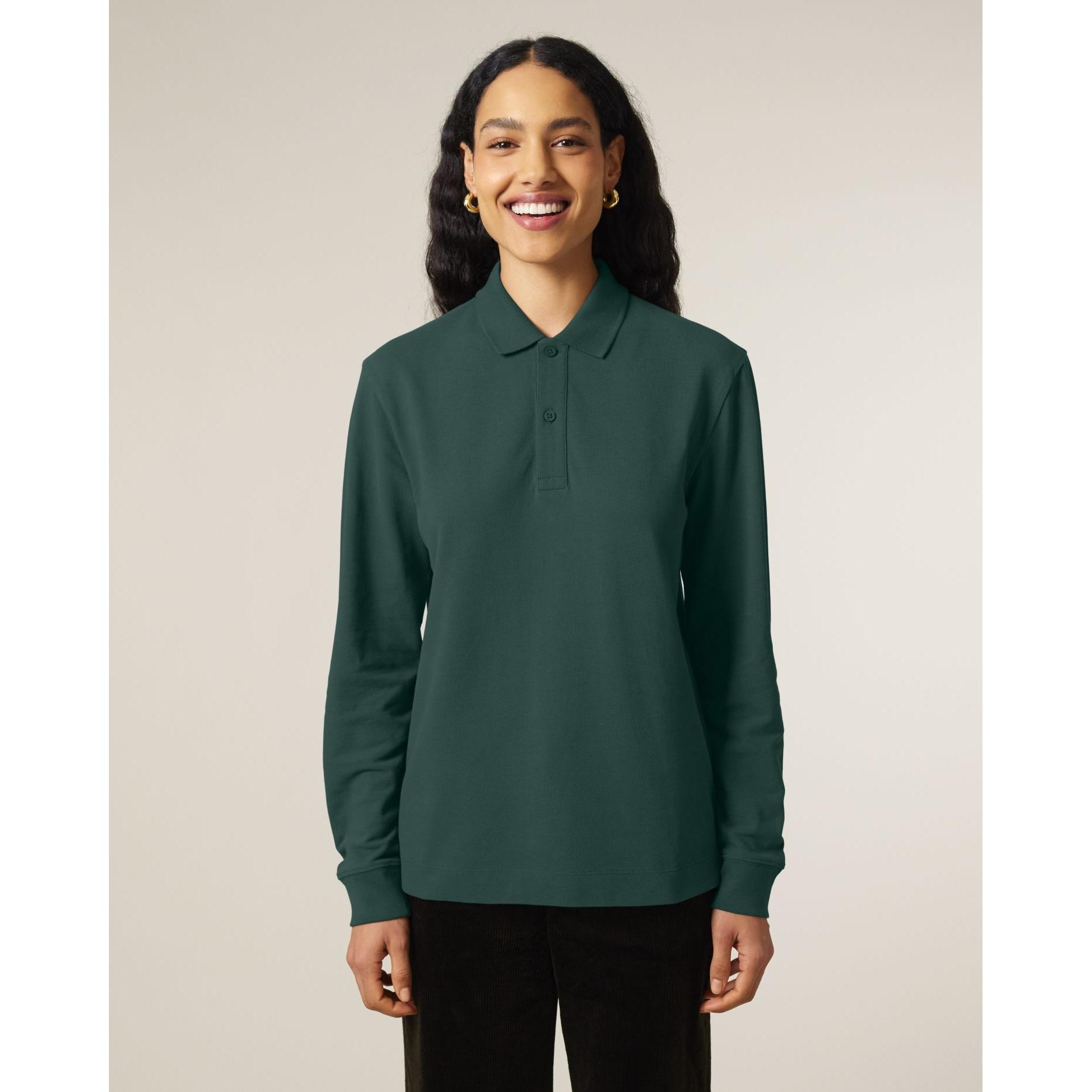 Tricou polo cu mânecă lungă Unisex Prepster 2.0 Glazed Green L