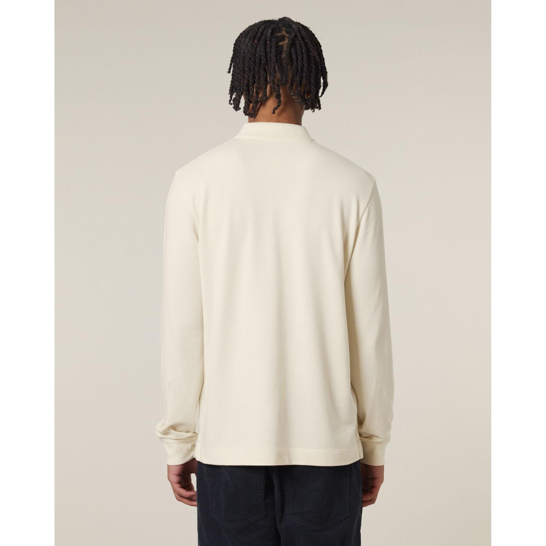 Tricou polo cu mânecă lungă Unisex Prepster 2.0 Natural Raw XS