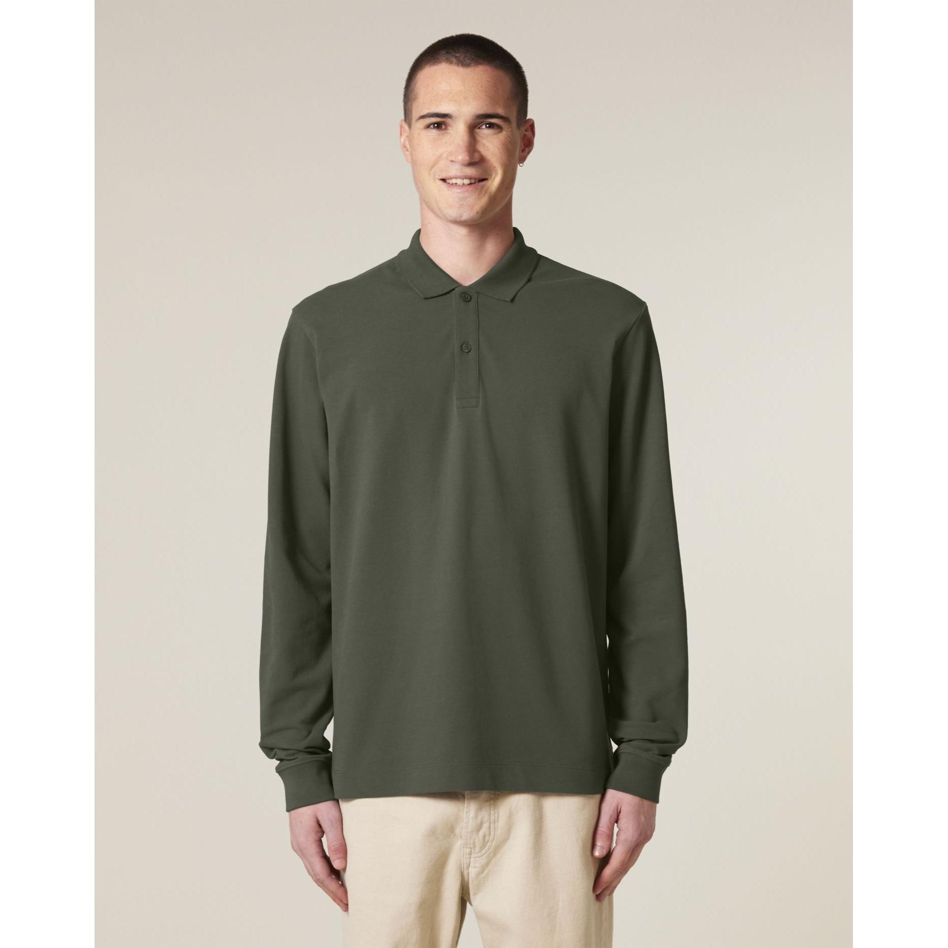 Tricou polo cu mânecă lungă Unisex Prepster 2.0 Khaki S