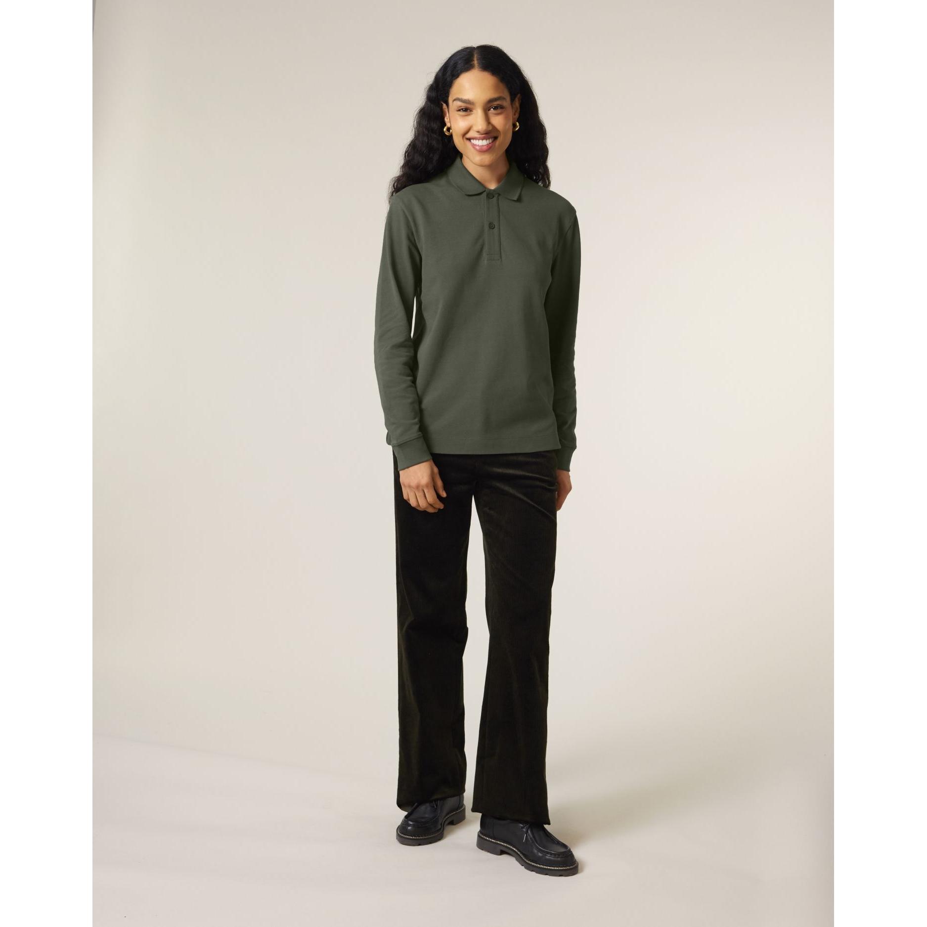 Tricou polo cu mânecă lungă Unisex Prepster 2.0 Khaki S