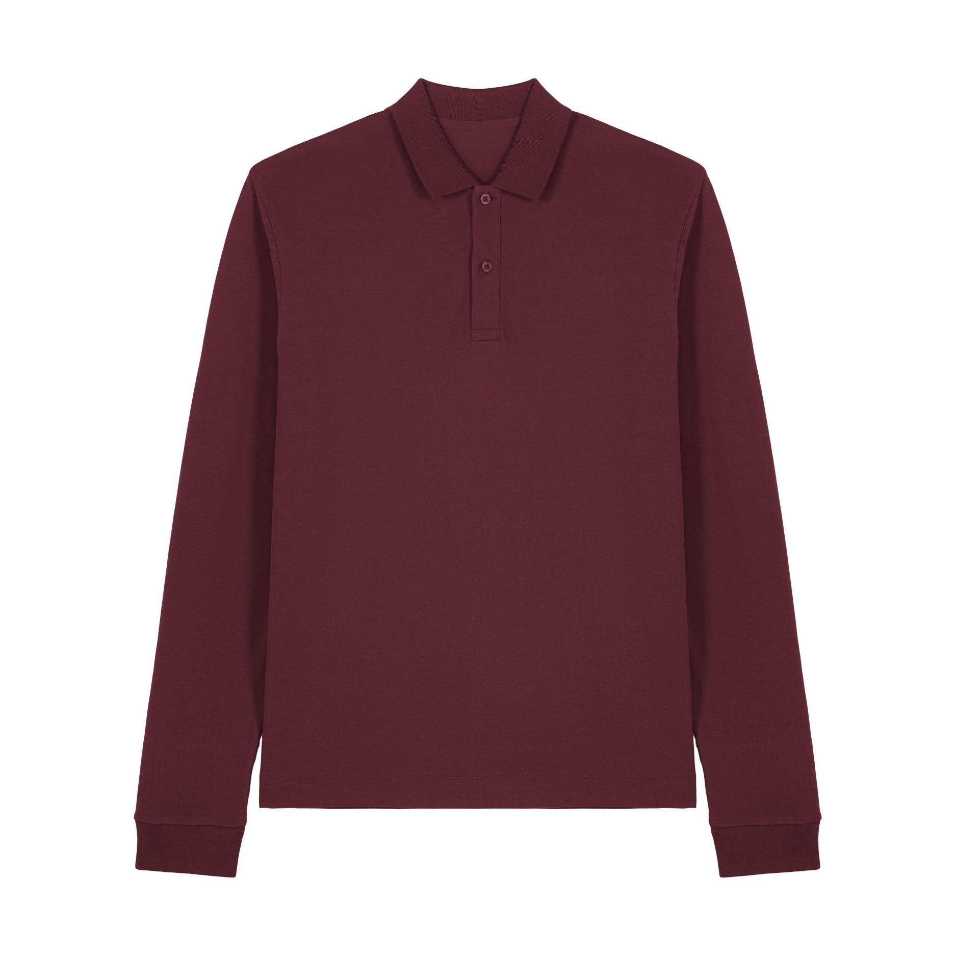 Tricou polo cu mânecă lungă Unisex Prepster 2.0 Burgundy S