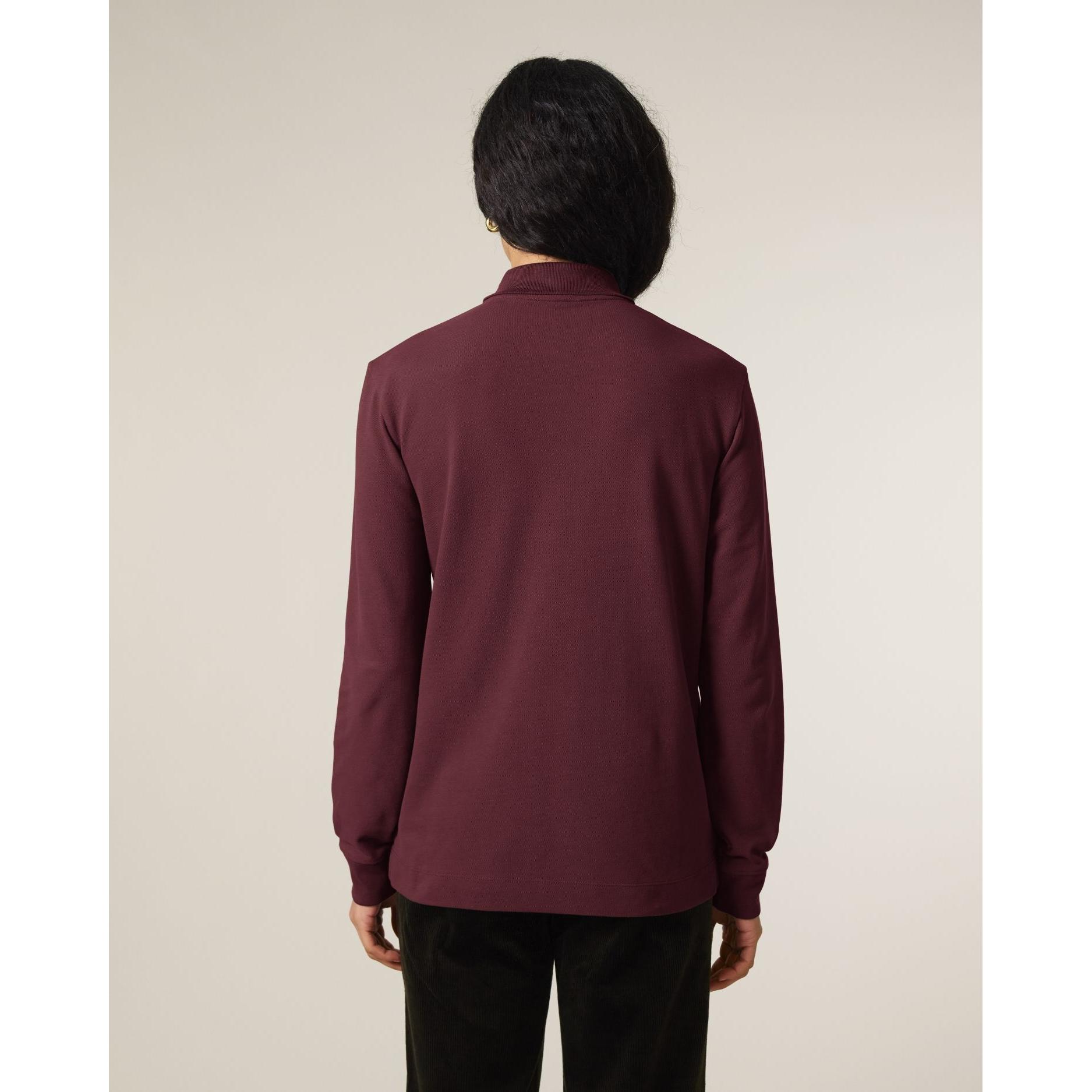 Tricou polo cu mânecă lungă Unisex Prepster 2.0 Burgundy S