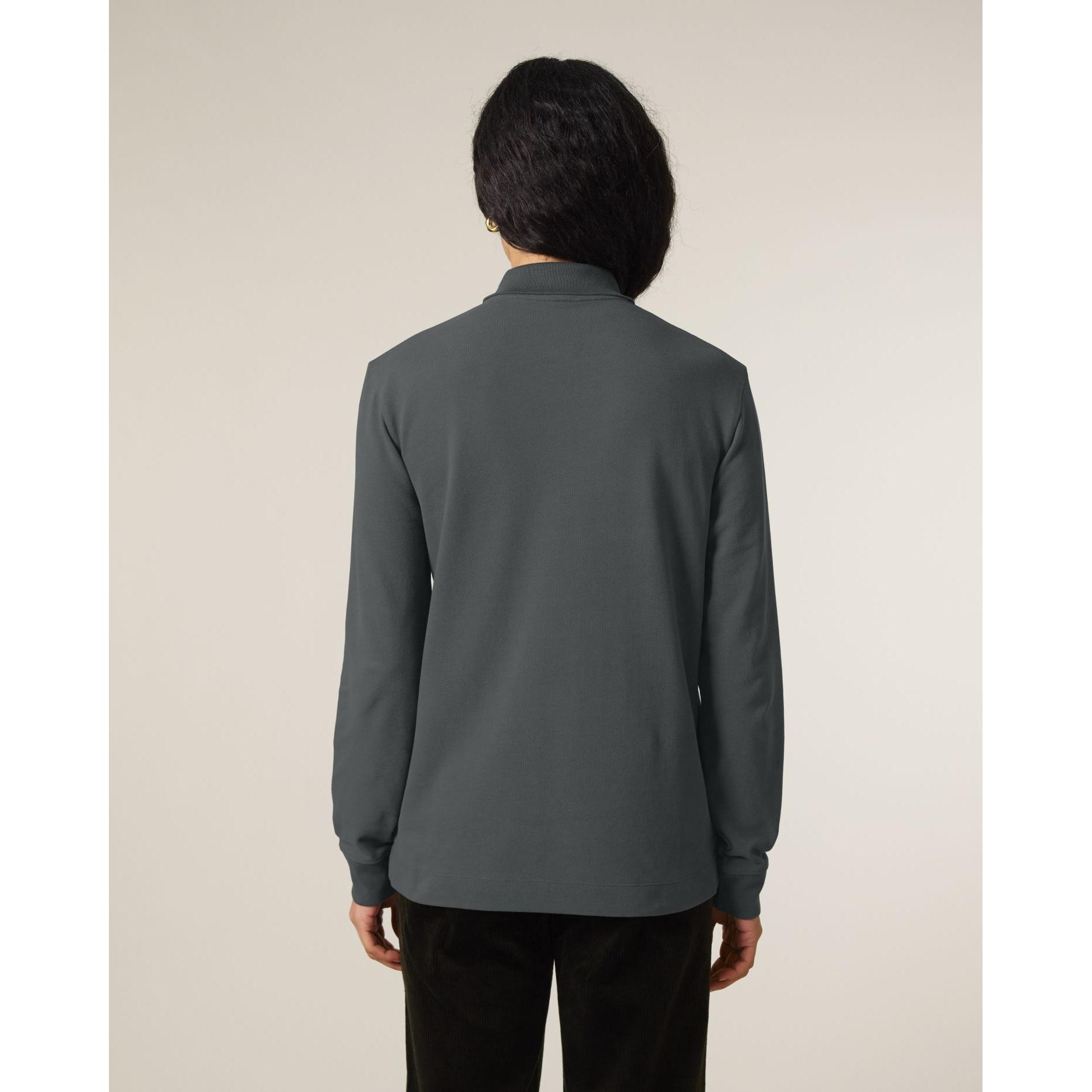 Tricou polo cu mânecă lungă Unisex Prepster 2.0 Anthracite L