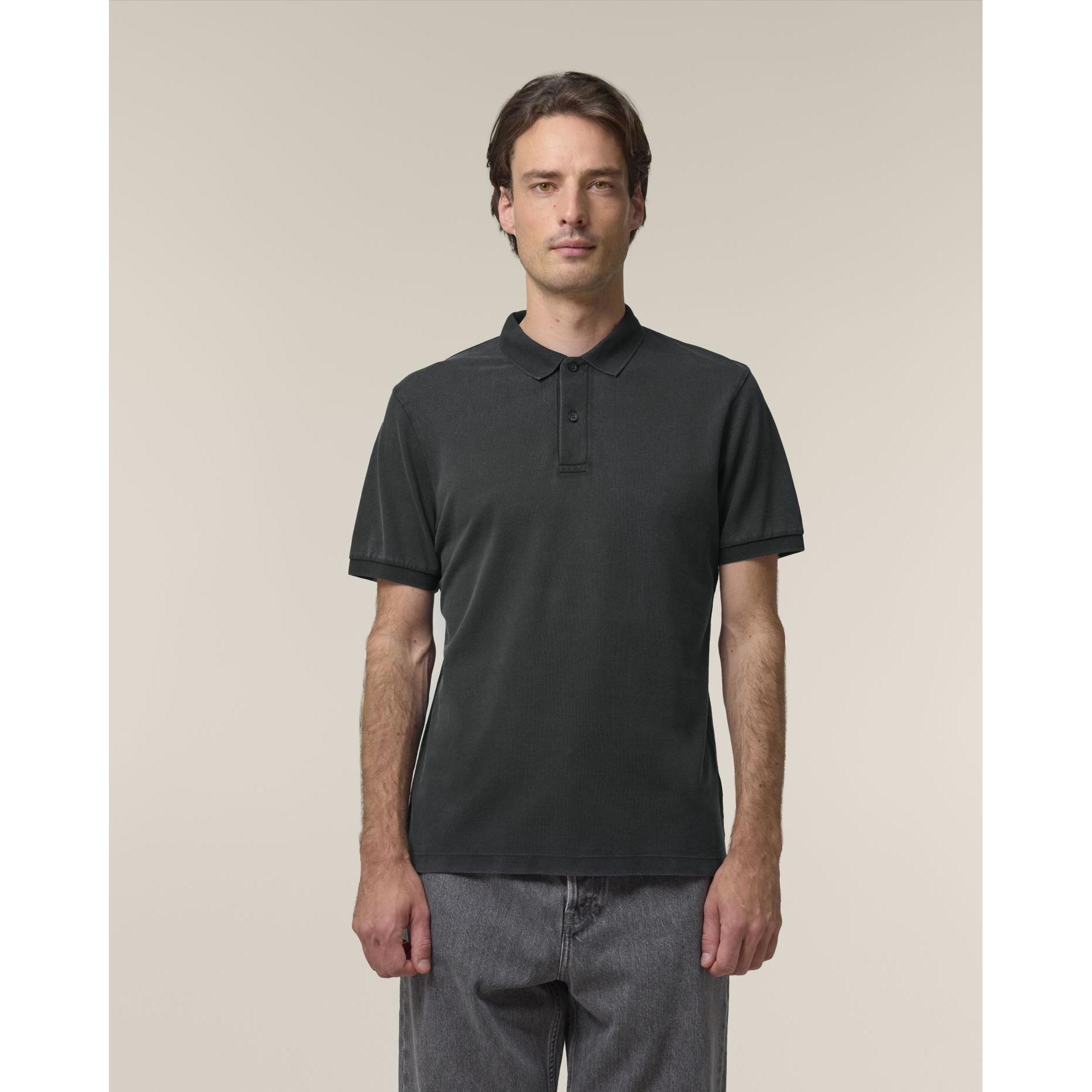 Tricou polo unisex Coaster Vintage G. Dyed Black Rock 3XL