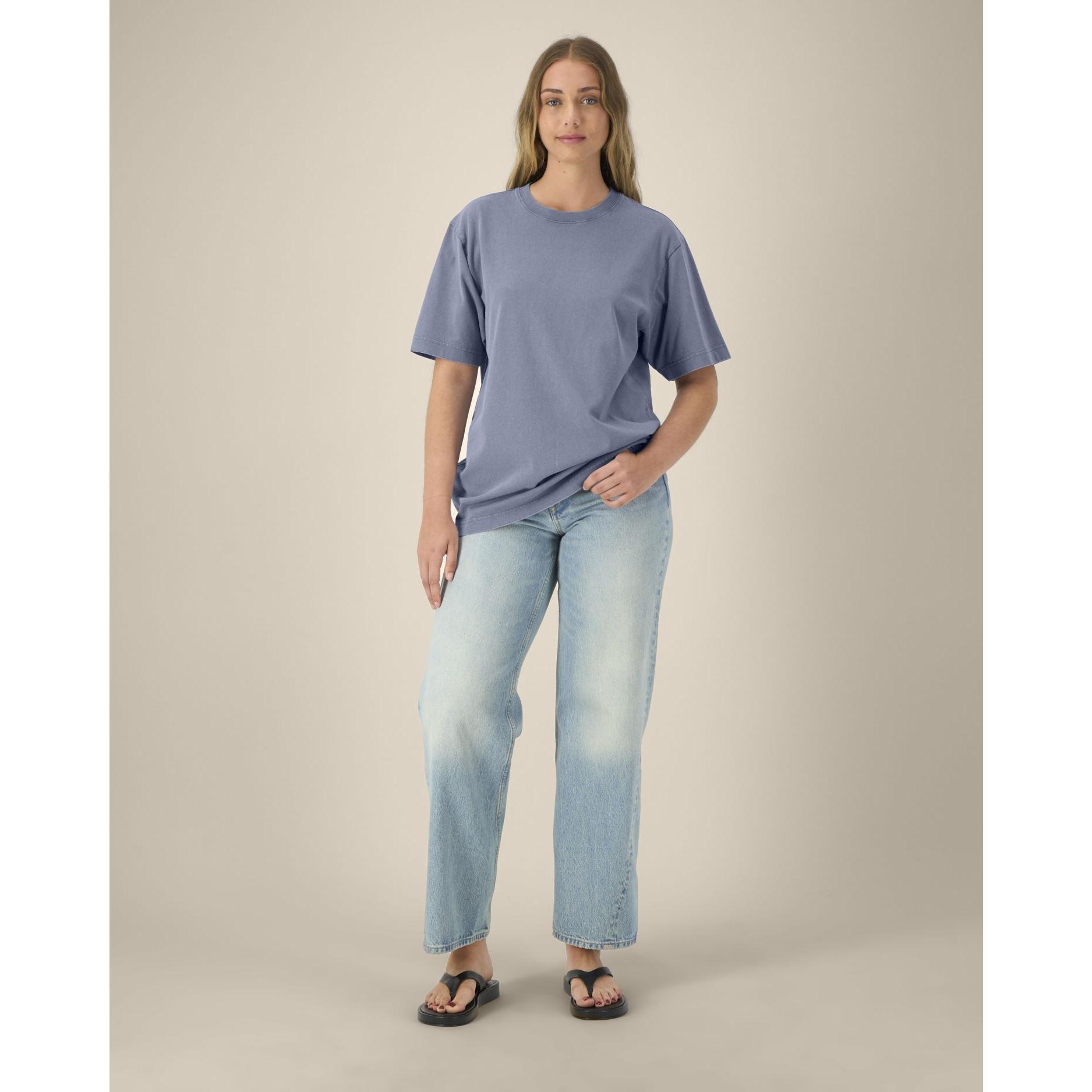Tricou unisex Freestyler Vintage G. Dyed Blue Grey 3XL