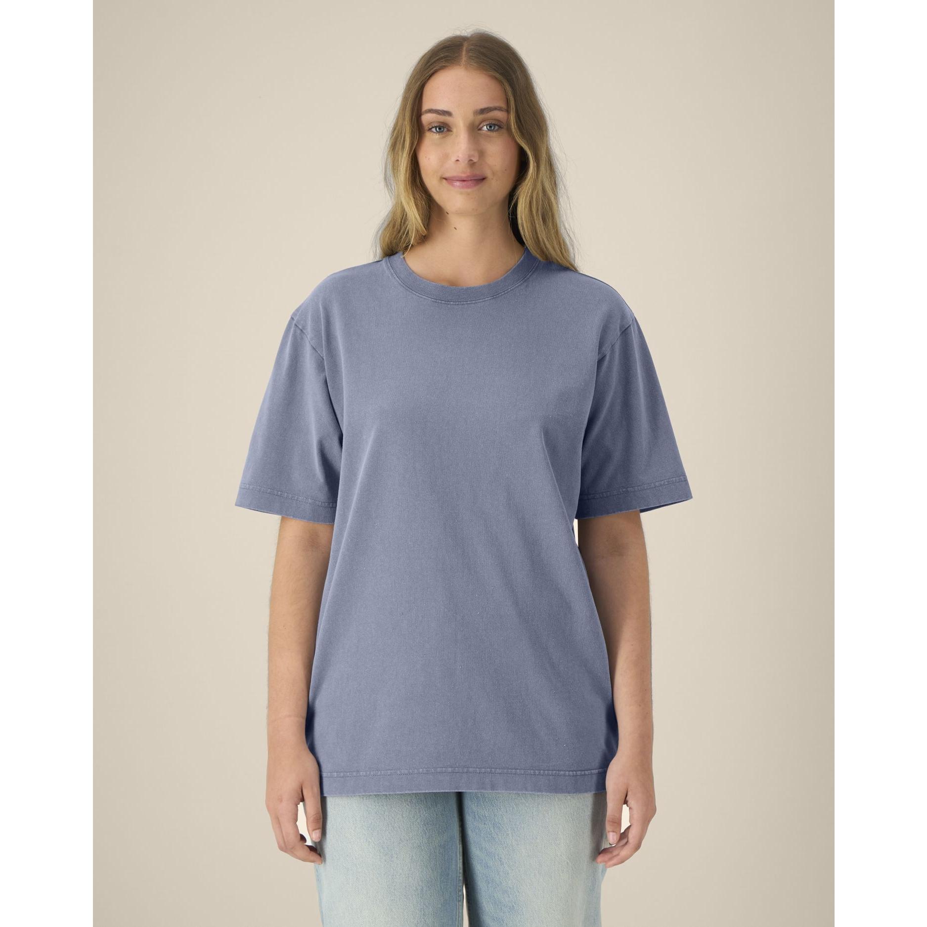 Tricou unisex Freestyler Vintage G. Dyed Blue Grey 3XL