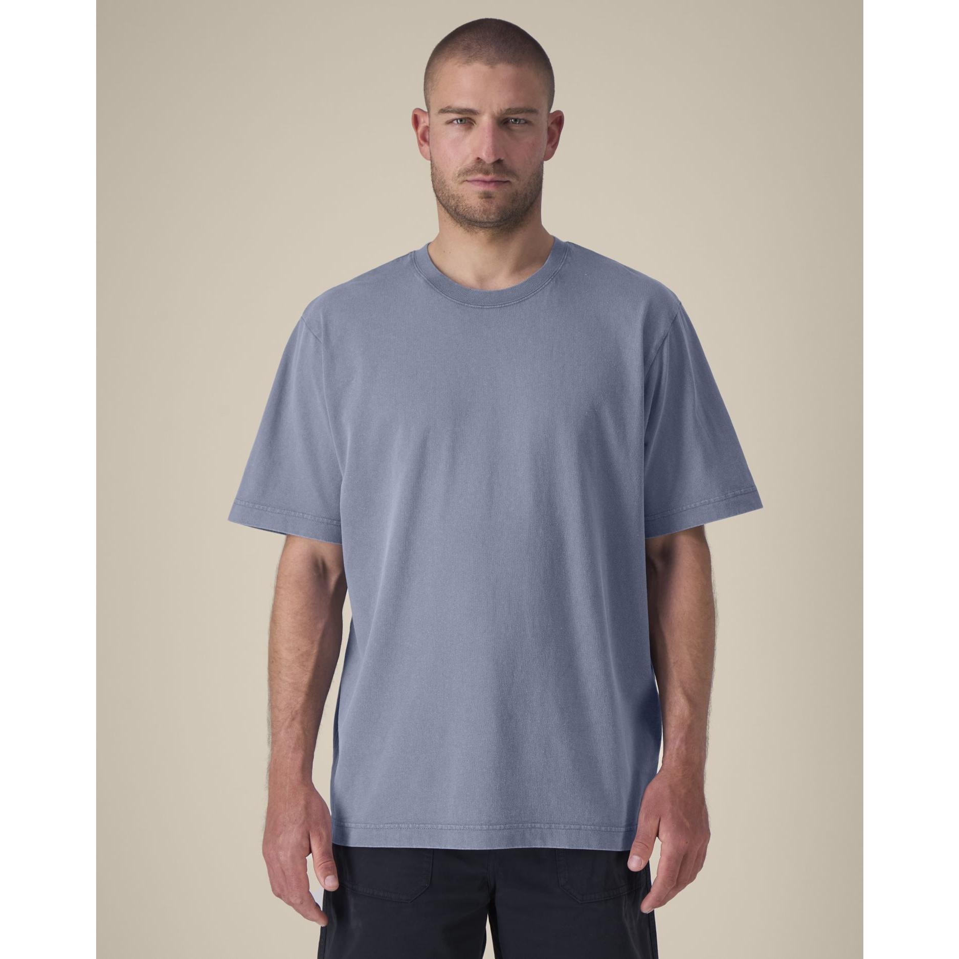 Tricou unisex Freestyler Vintage G. Dyed Blue Grey 3XL