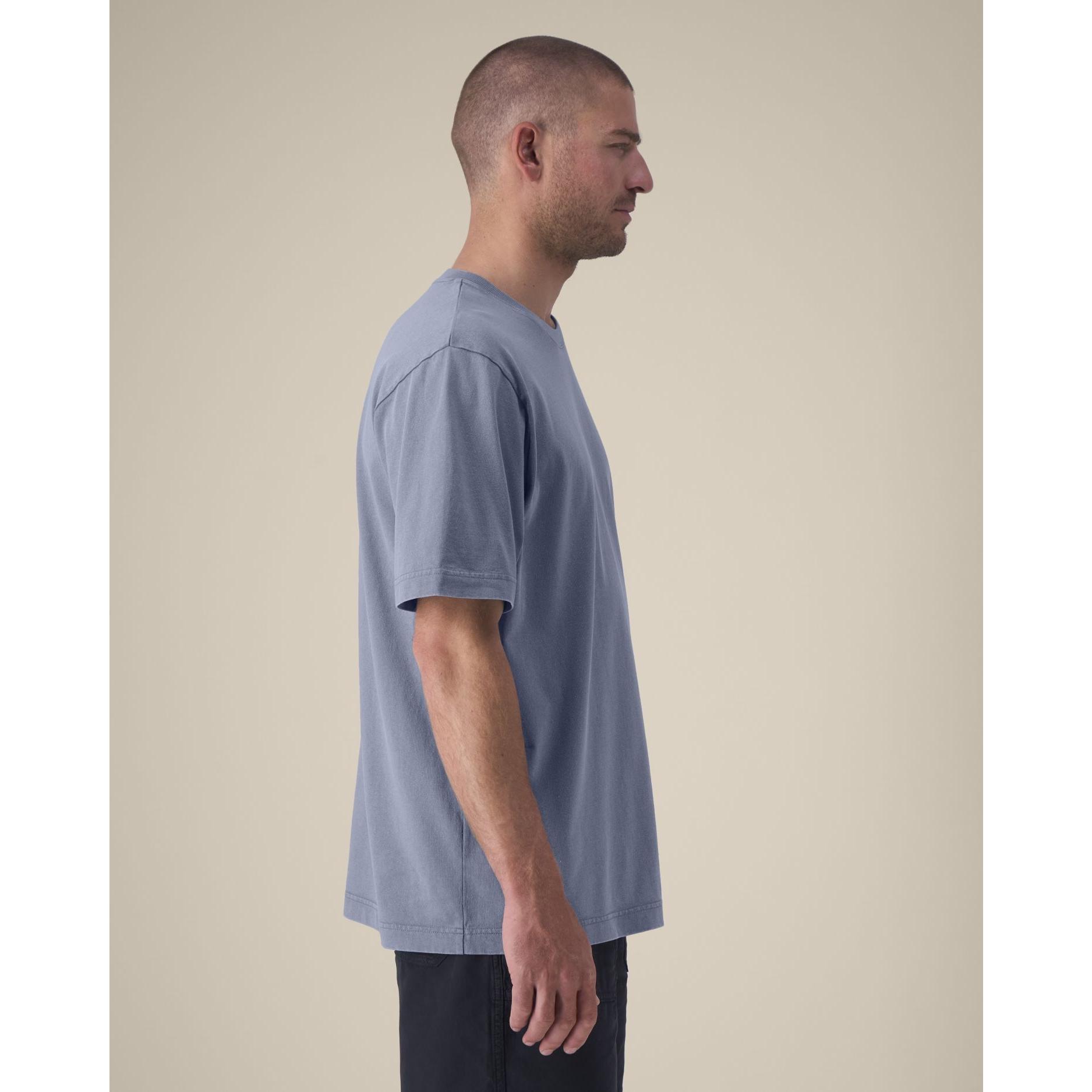 Tricou unisex Freestyler Vintage G. Dyed Blue Grey 3XL