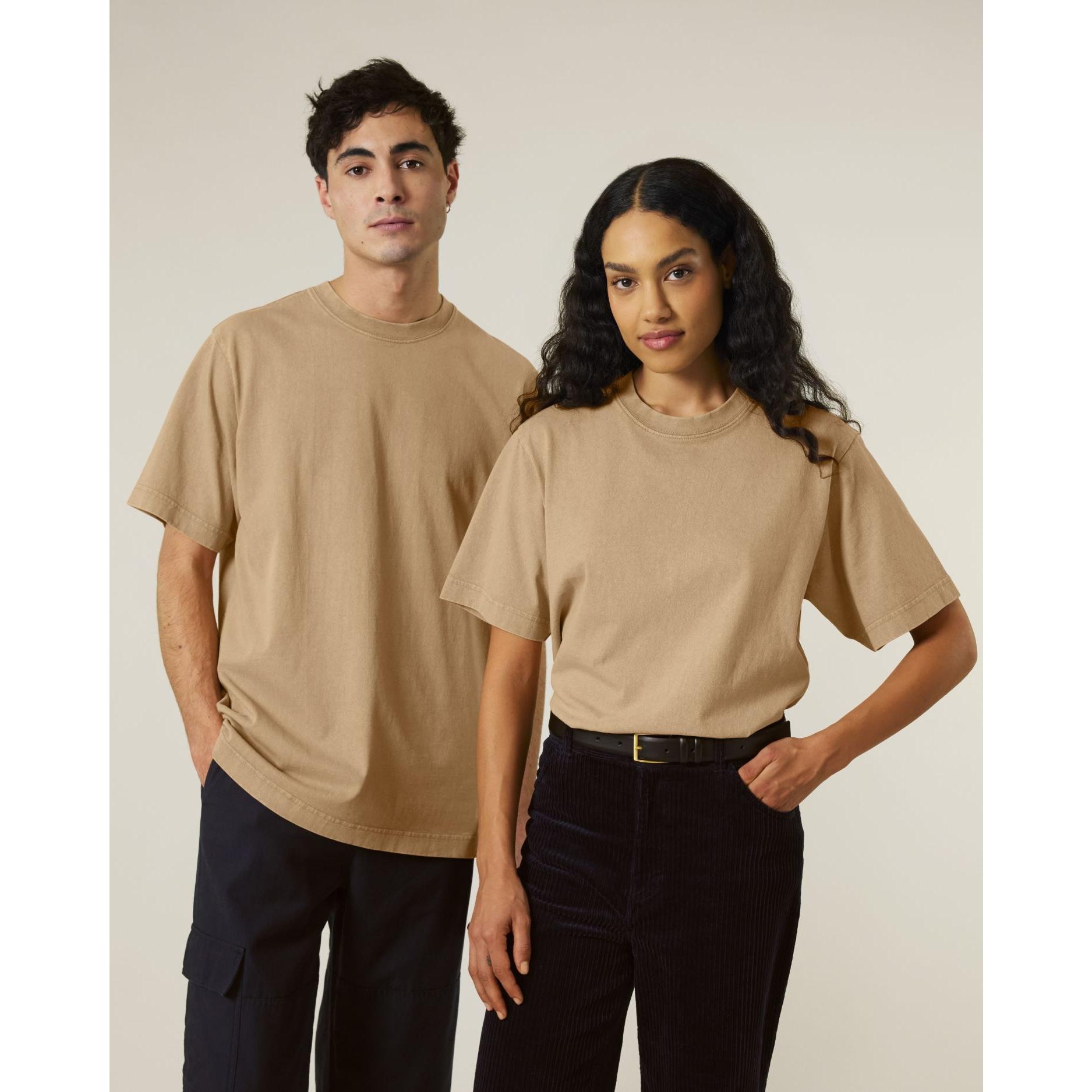 Tricou unisex Freestyler Vintage G. Dyed Latte S