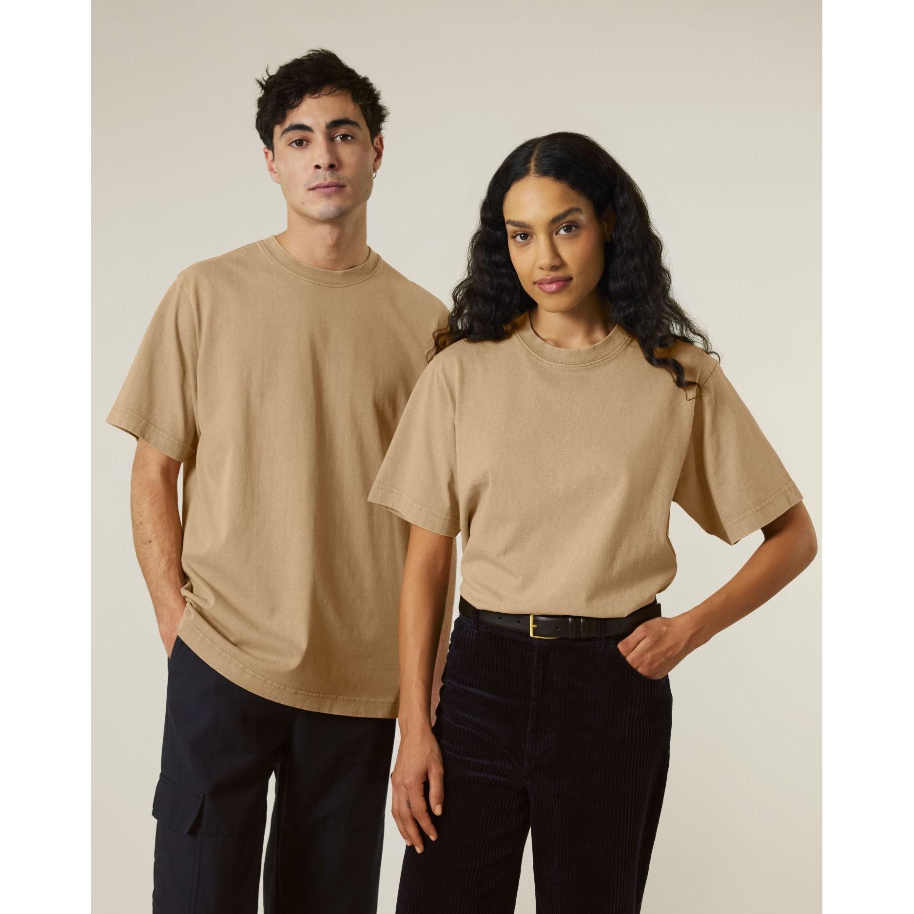 Tricou unisex Freestyler Vintage G. Dyed Latte 3XL