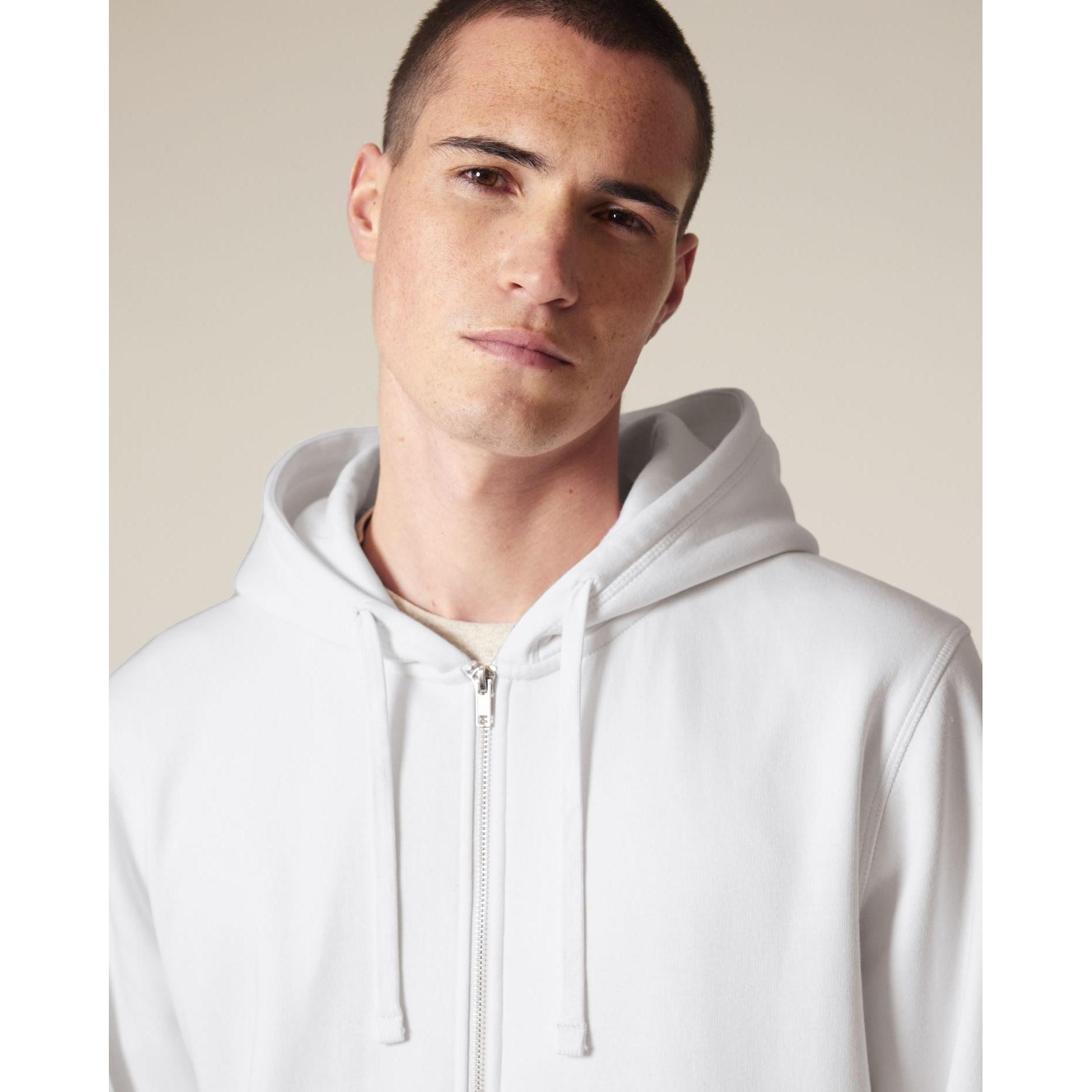 Hanorac cu fermoar unisex Mixer White 2XS