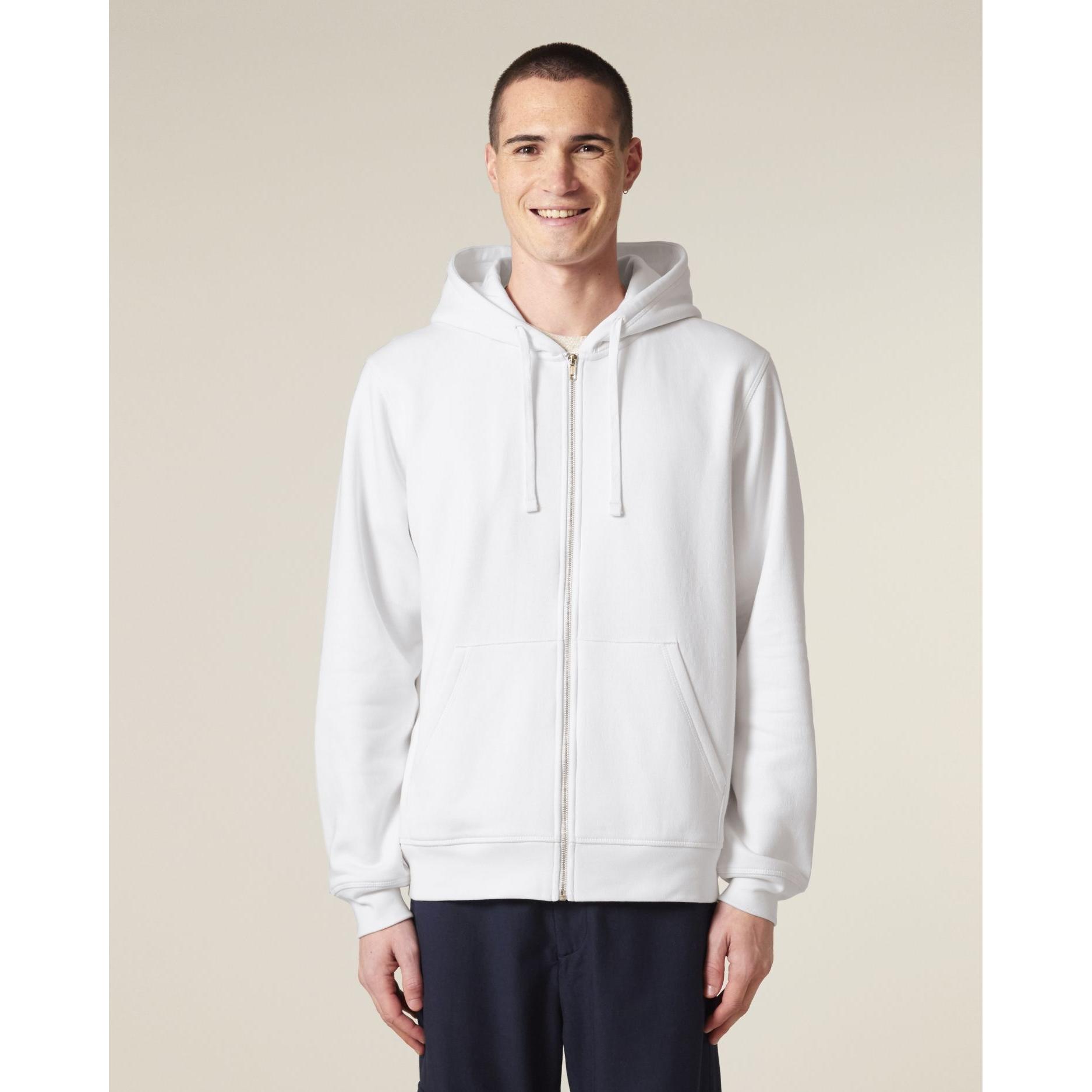 Hanorac cu fermoar unisex Mixer White 2XS