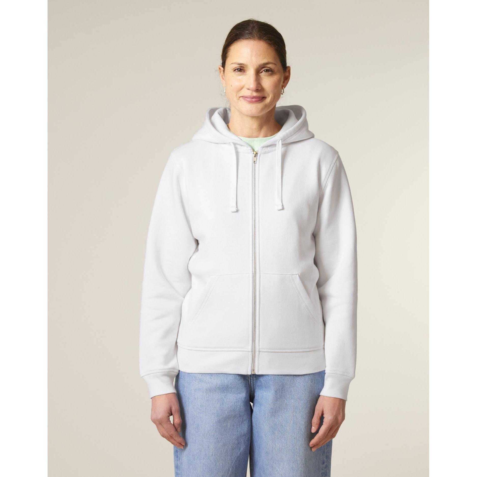 Hanorac cu fermoar unisex Mixer White 2XS