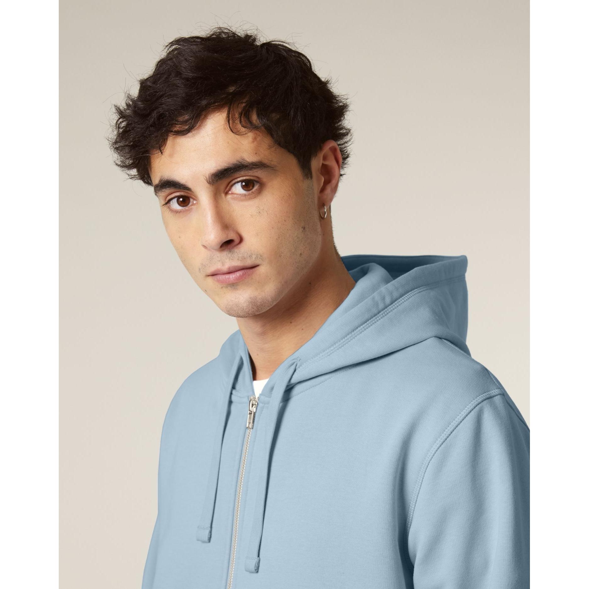 Hanorac cu fermoar unisex Mixer Sky blue L