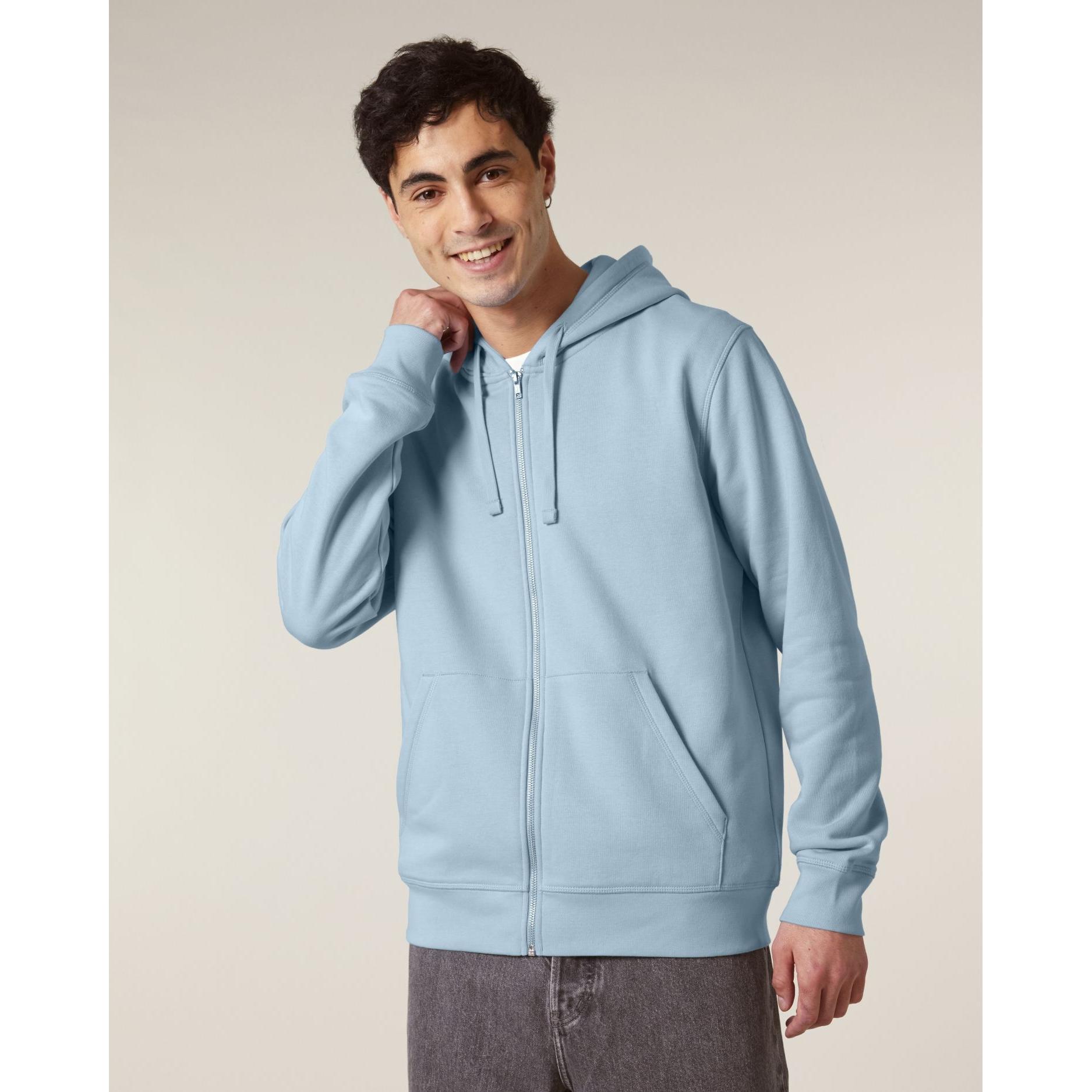 Hanorac cu fermoar unisex Mixer Sky blue L