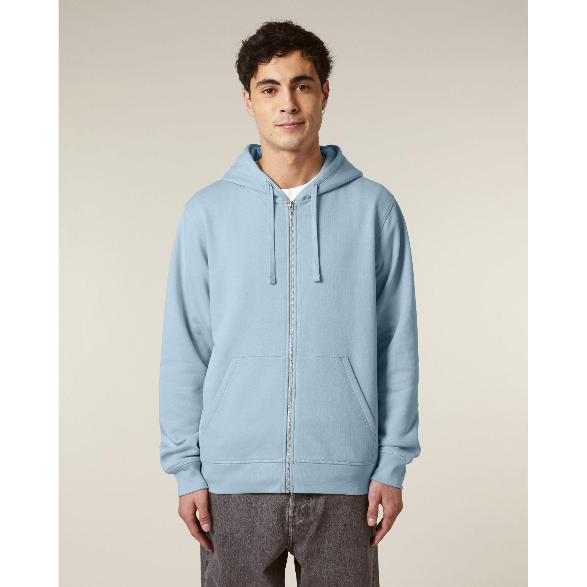 Hanorac cu fermoar unisex Mixer Sky blue L