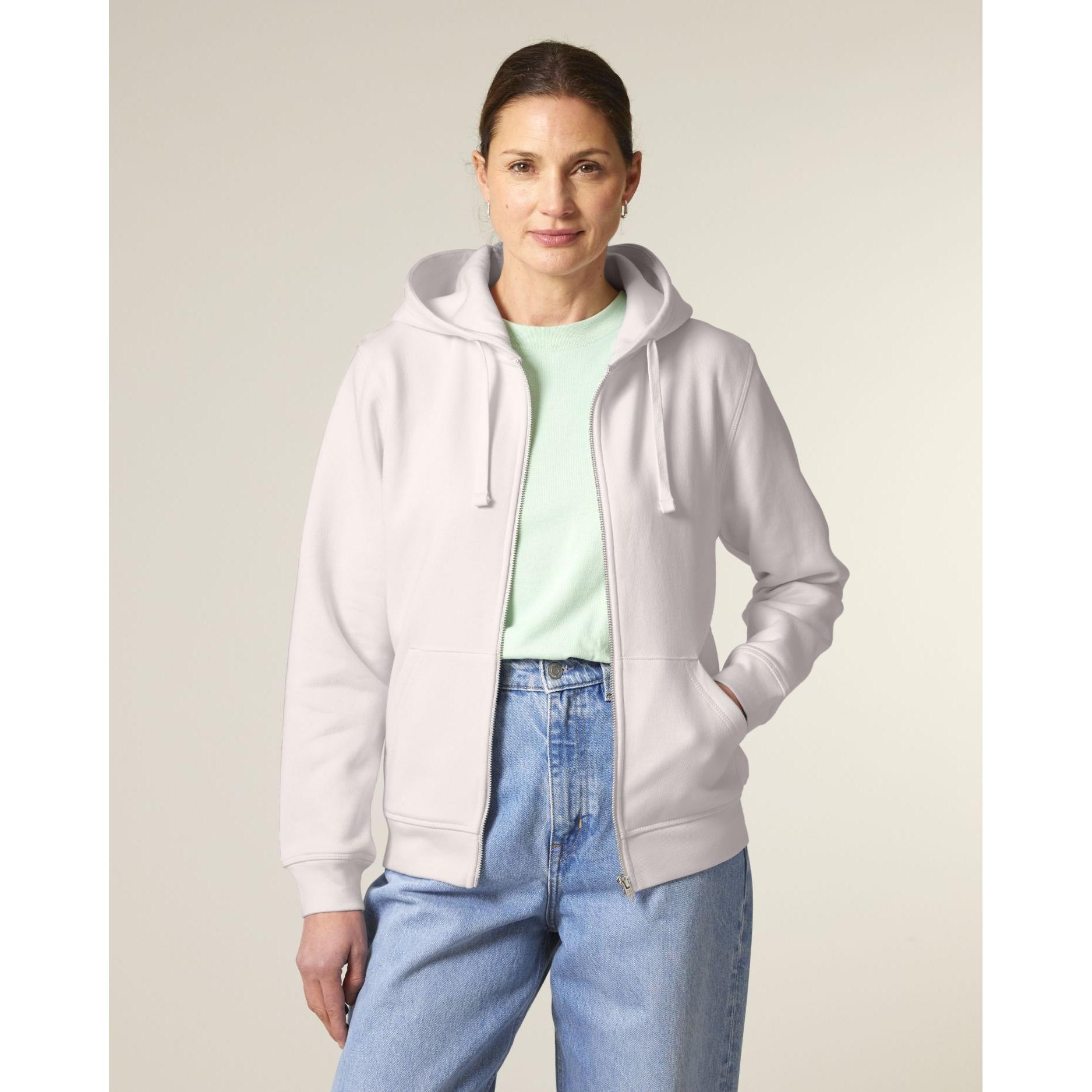 Hanorac cu fermoar unisex Mixer Vintage White M