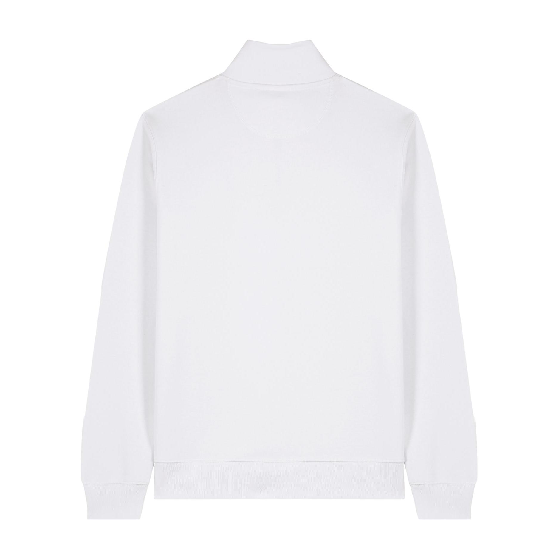 Bluză unisex cu fermoar 1/4 Trucker 2.0 White L