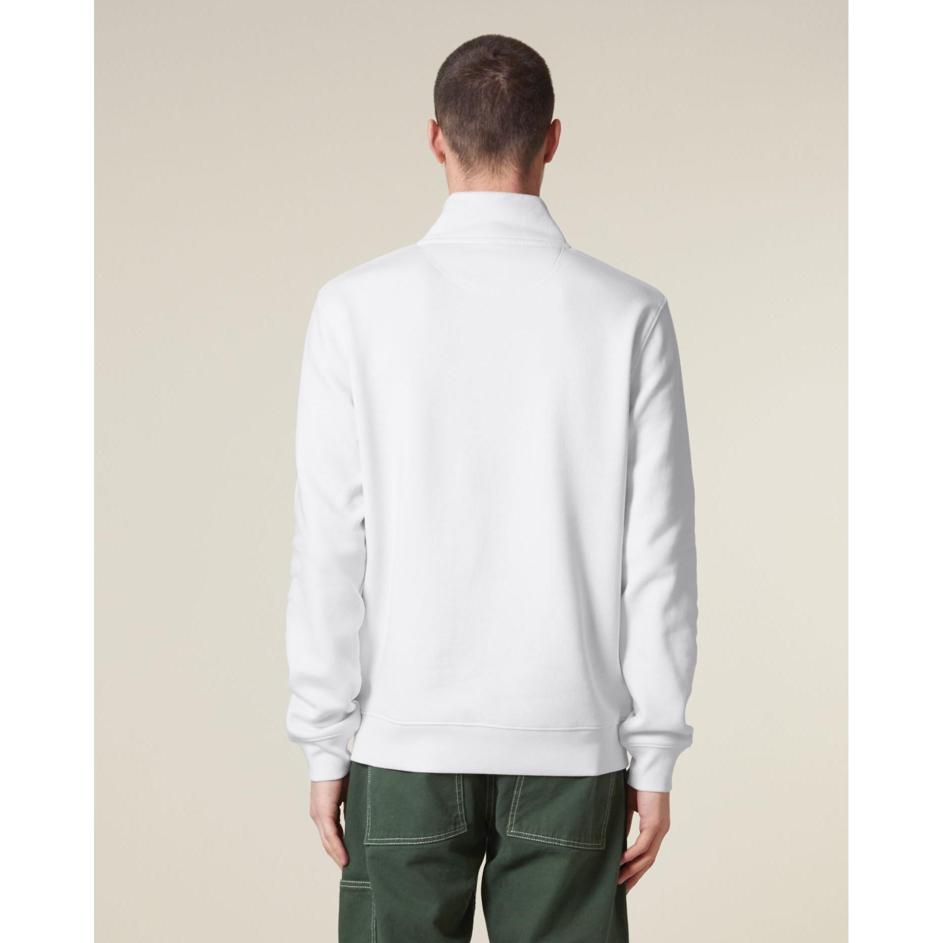 Bluză unisex cu fermoar 1/4 Trucker 2.0 White L