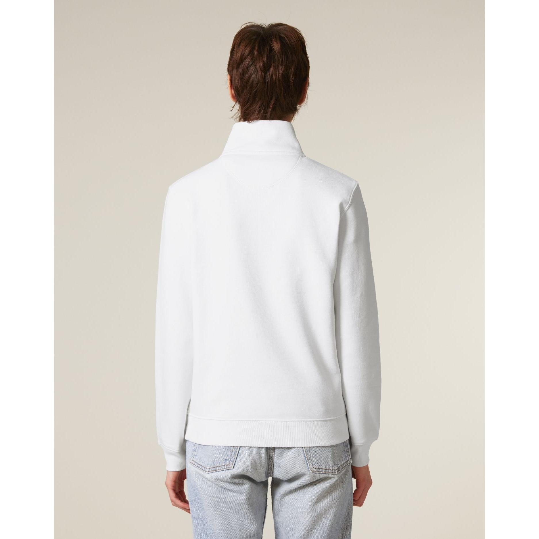 Bluză unisex cu fermoar 1/4 Trucker 2.0 White L