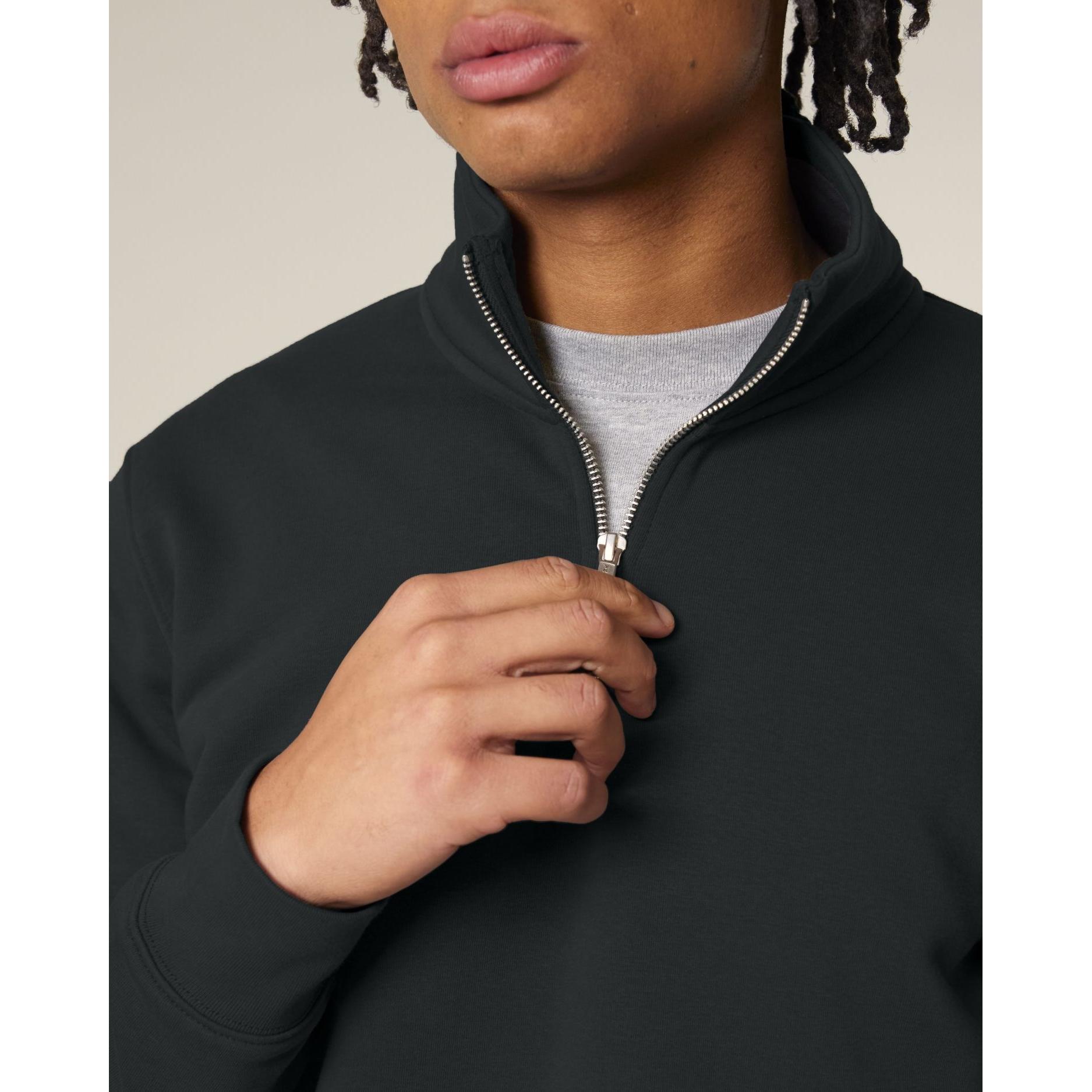 Bluză unisex cu fermoar 1/4 Trucker 2.0 Black 2XS