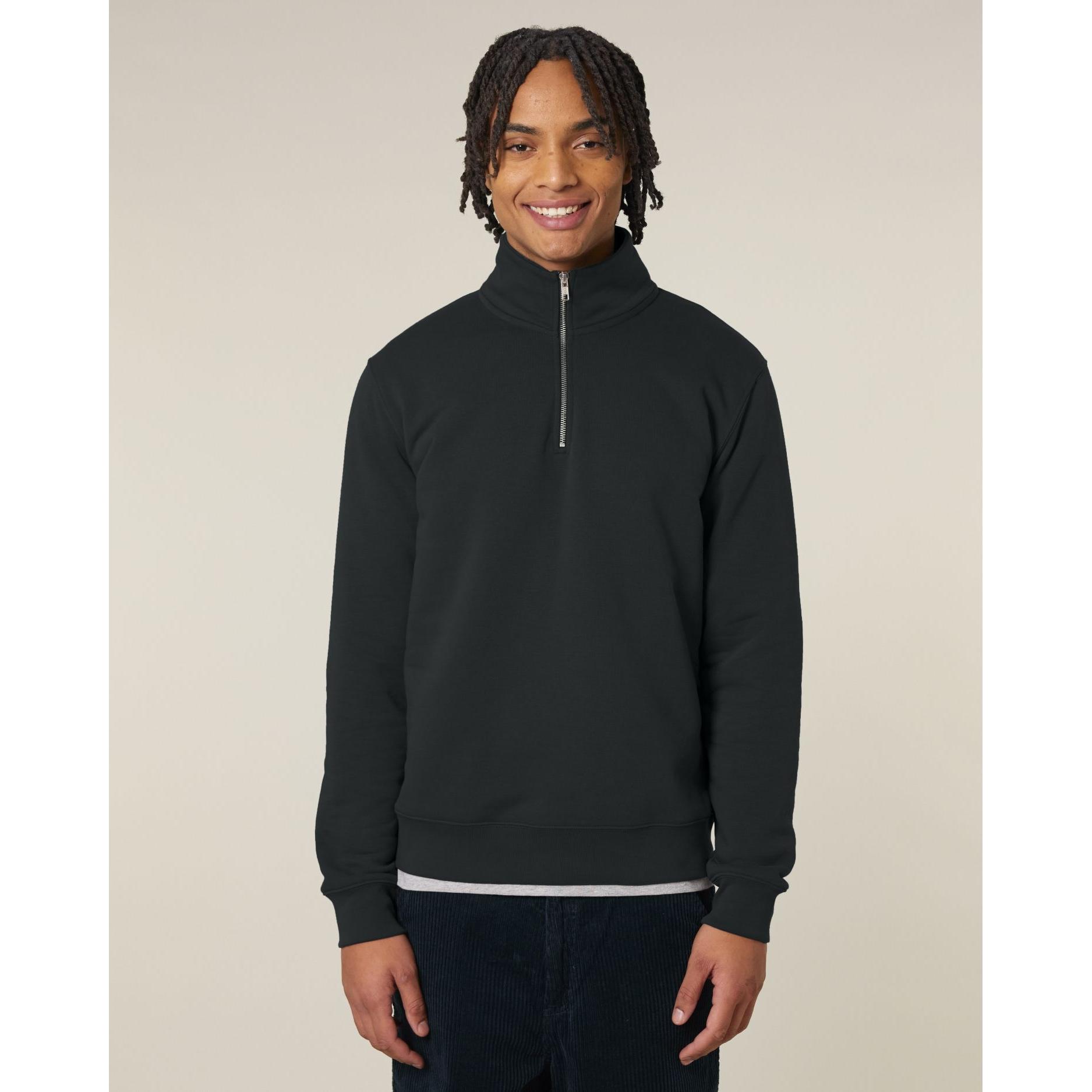 Bluză unisex cu fermoar 1/4 Trucker 2.0 Black 2XS