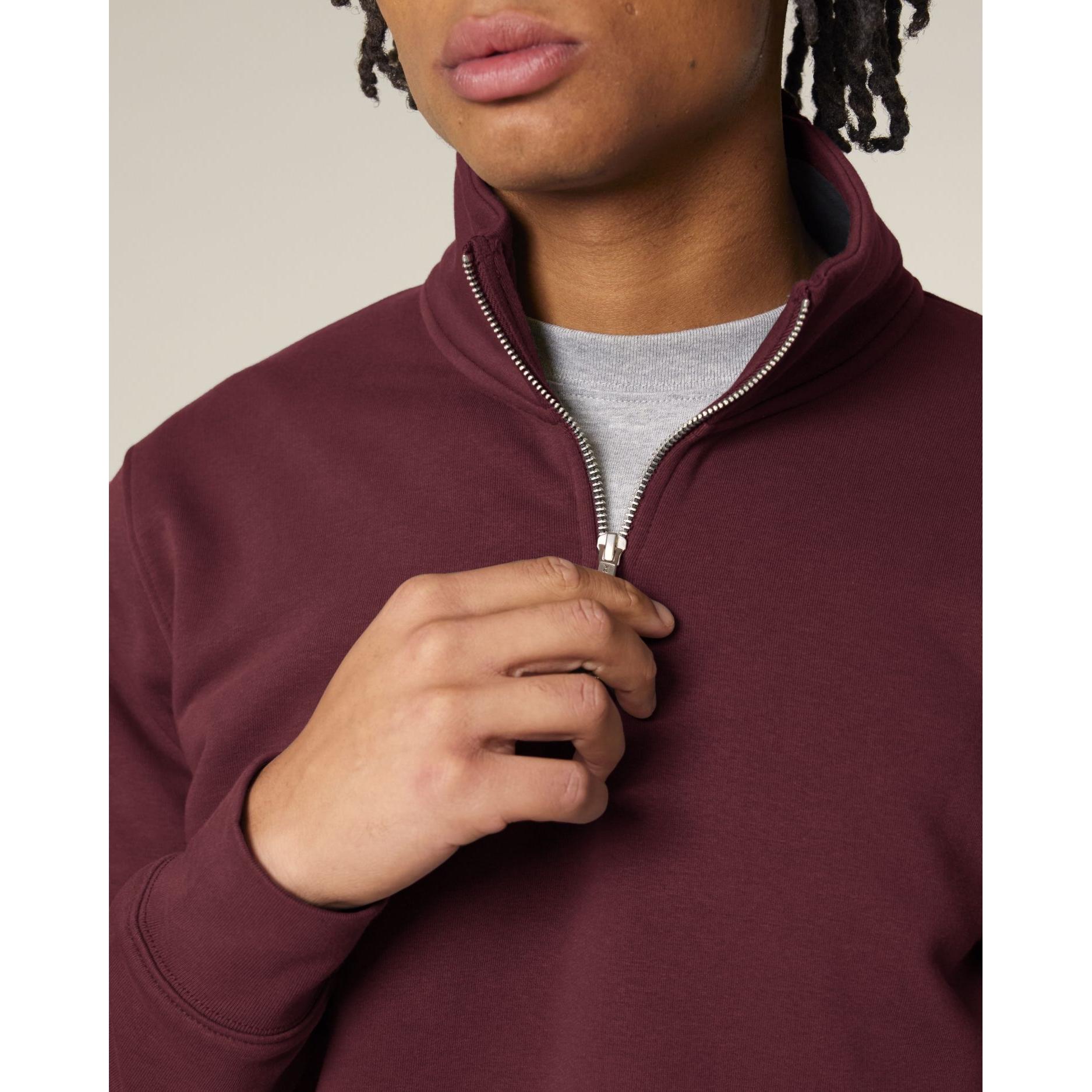 Bluză unisex cu fermoar 1/4 Trucker 2.0 Burgundy 3XL