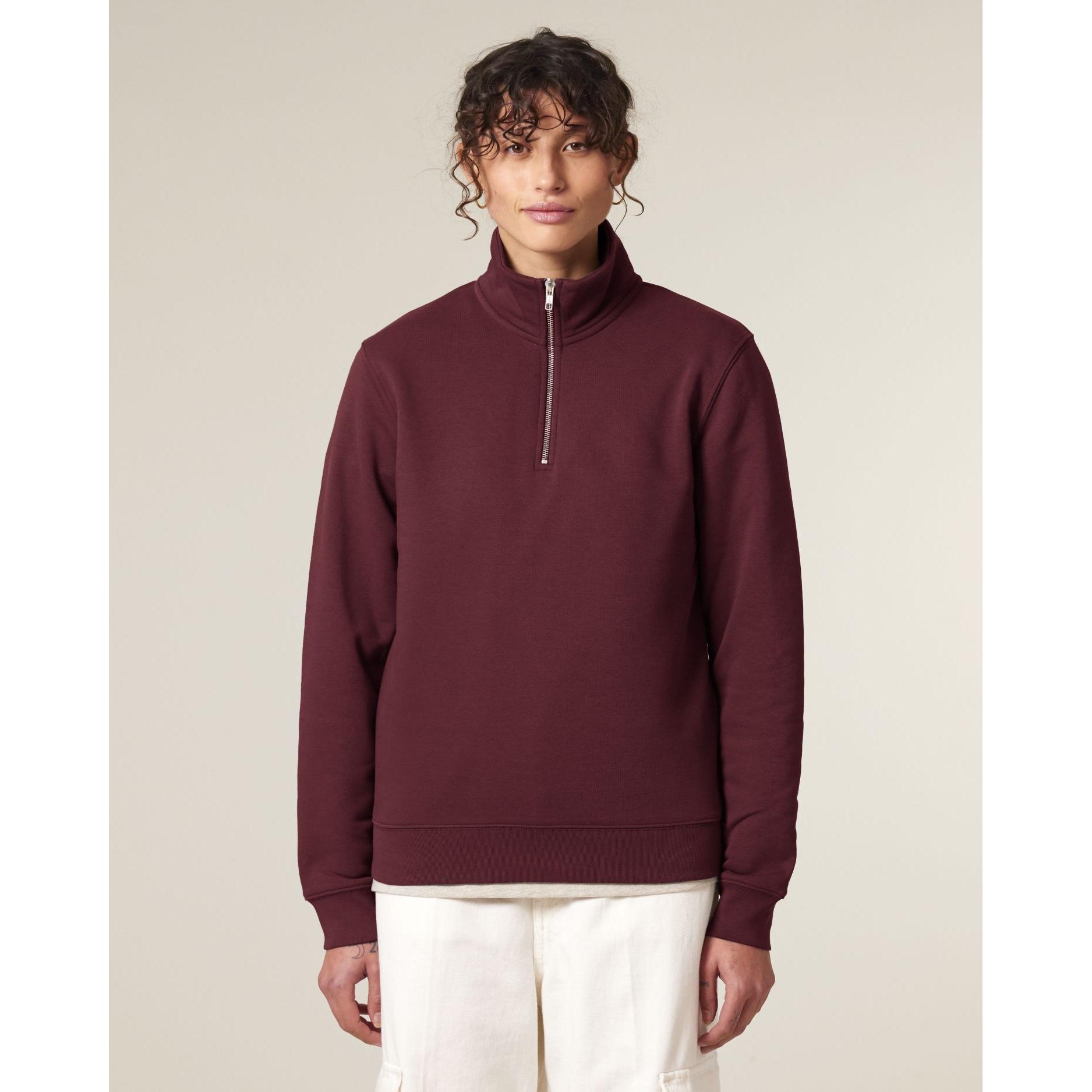 Bluză unisex cu fermoar 1/4 Trucker 2.0 Burgundy 3XL