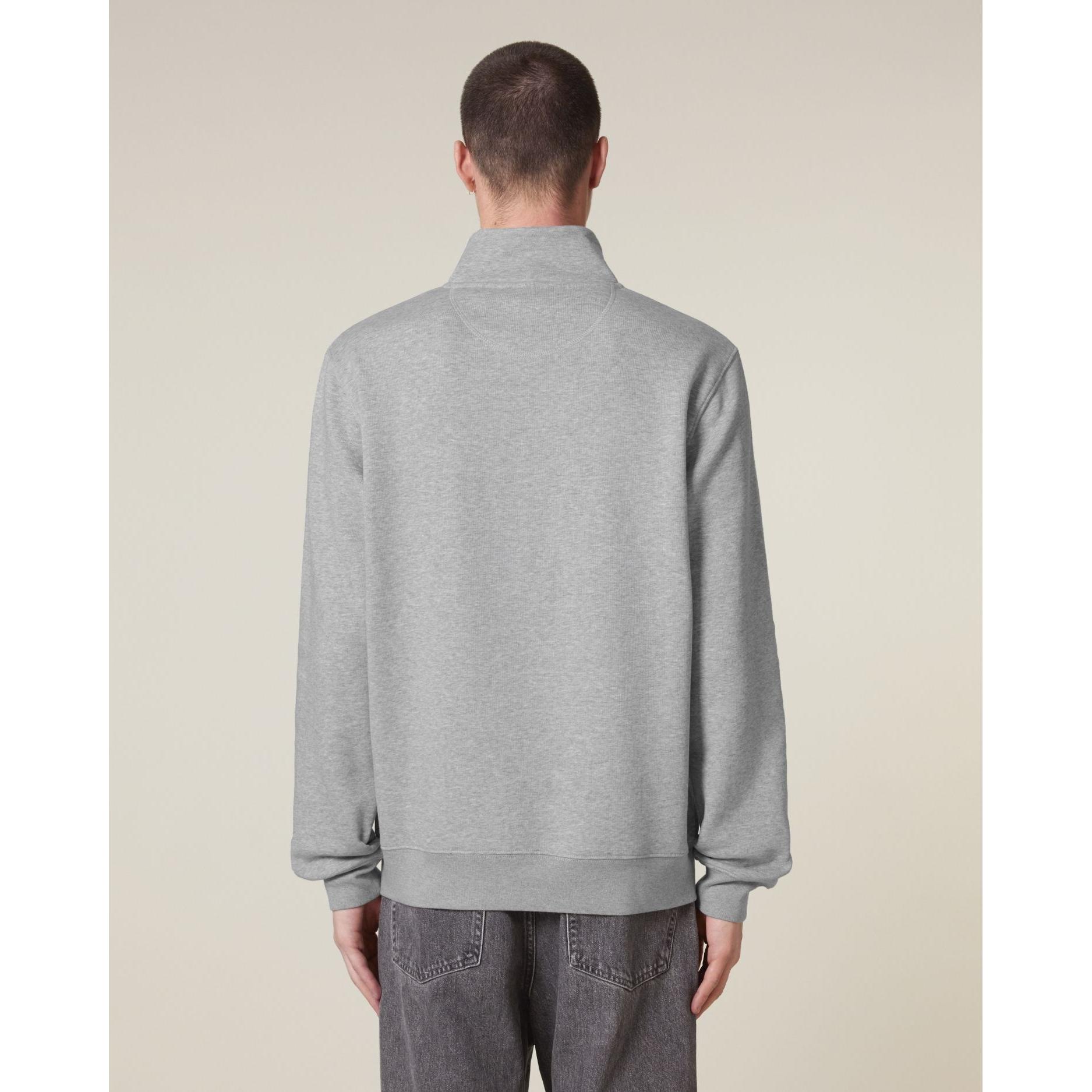 Bluză unisex cu fermoar 1/4 Trucker 2.0 Heather Grey 5XL