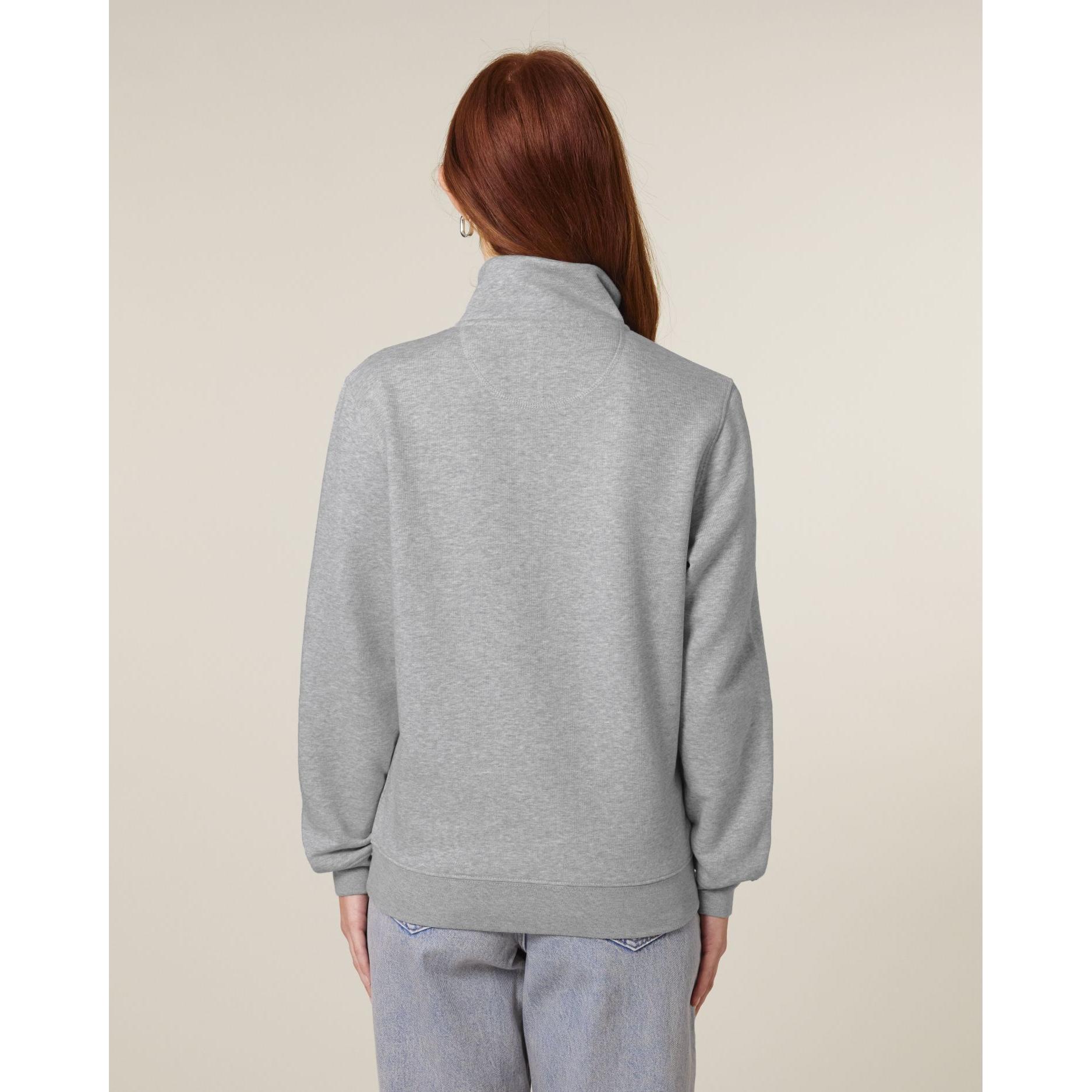 Bluză unisex cu fermoar 1/4 Trucker 2.0 Heather Grey 5XL