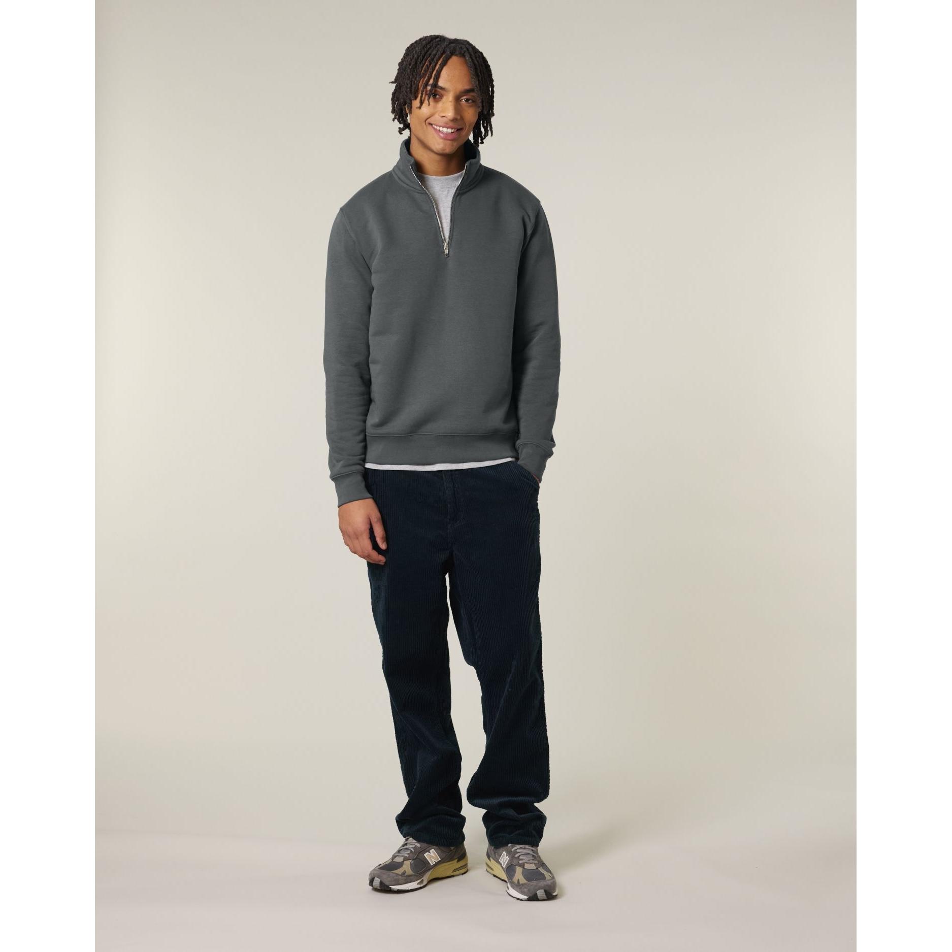 Bluză unisex cu fermoar 1/4 Trucker 2.0 Anthracite 5XL