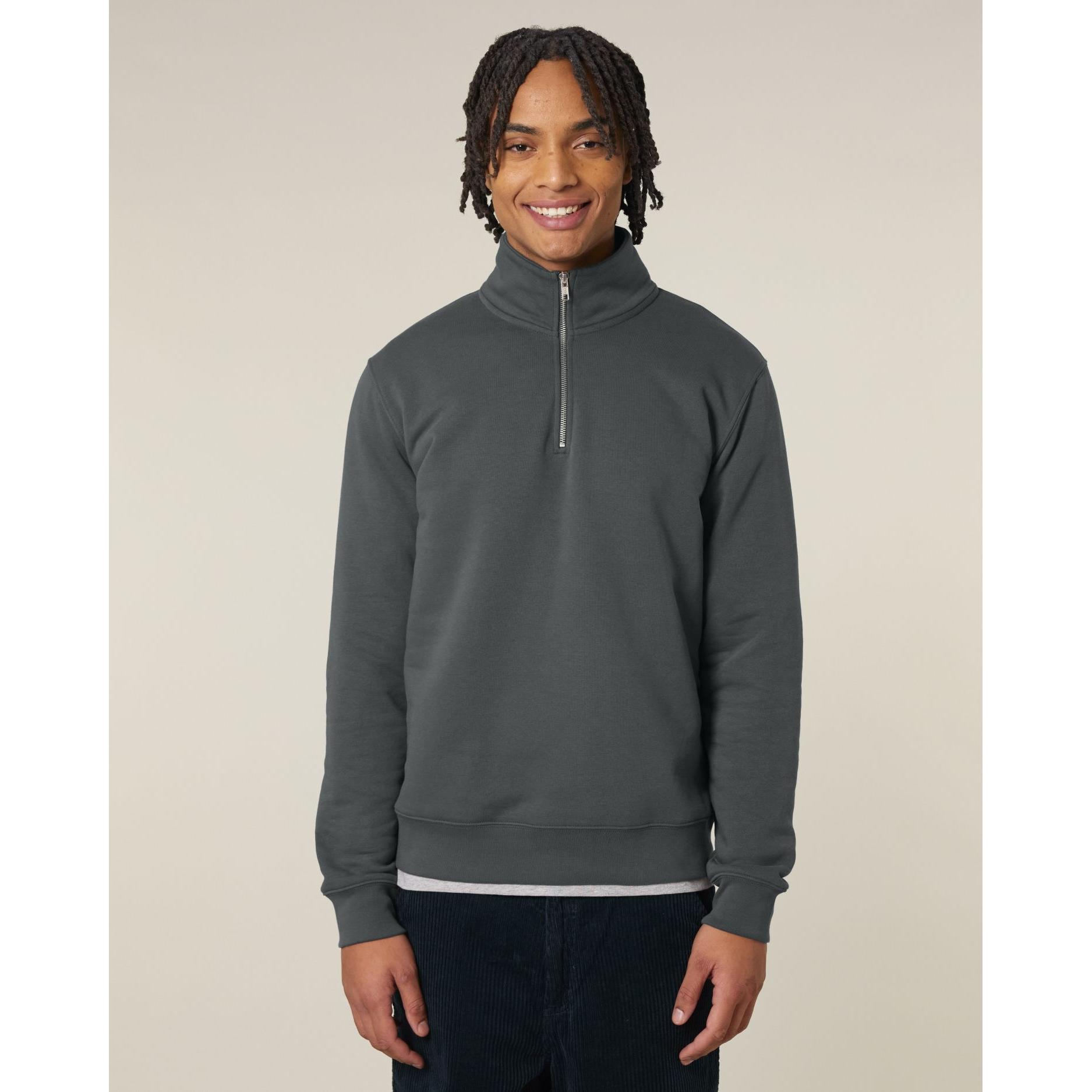 Bluză unisex cu fermoar 1/4 Trucker 2.0 Anthracite 5XL