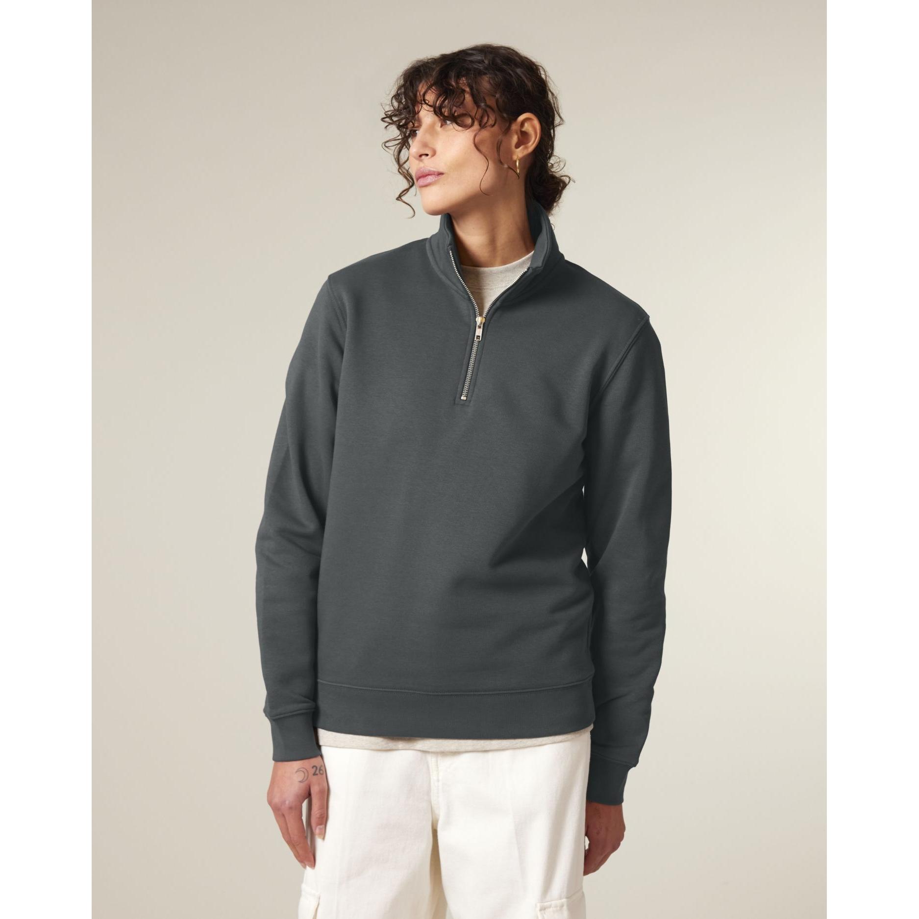 Bluză unisex cu fermoar 1/4 Trucker 2.0 Anthracite 5XL