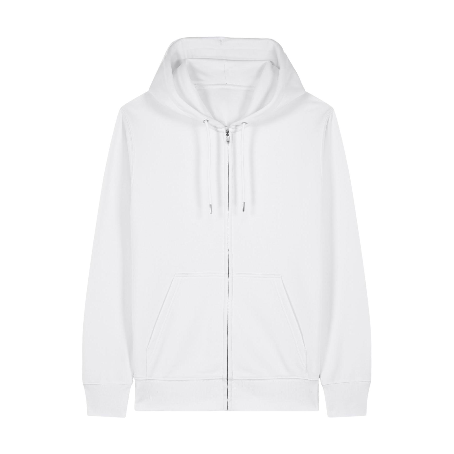 Hanorac cu fermoar unisex Connector 2.0 White