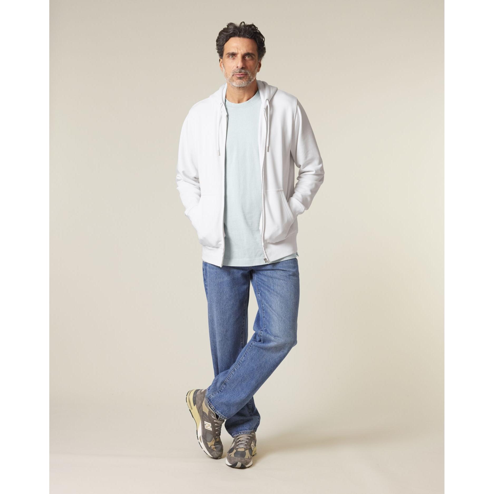 Hanorac cu fermoar unisex Connector 2.0 White XL