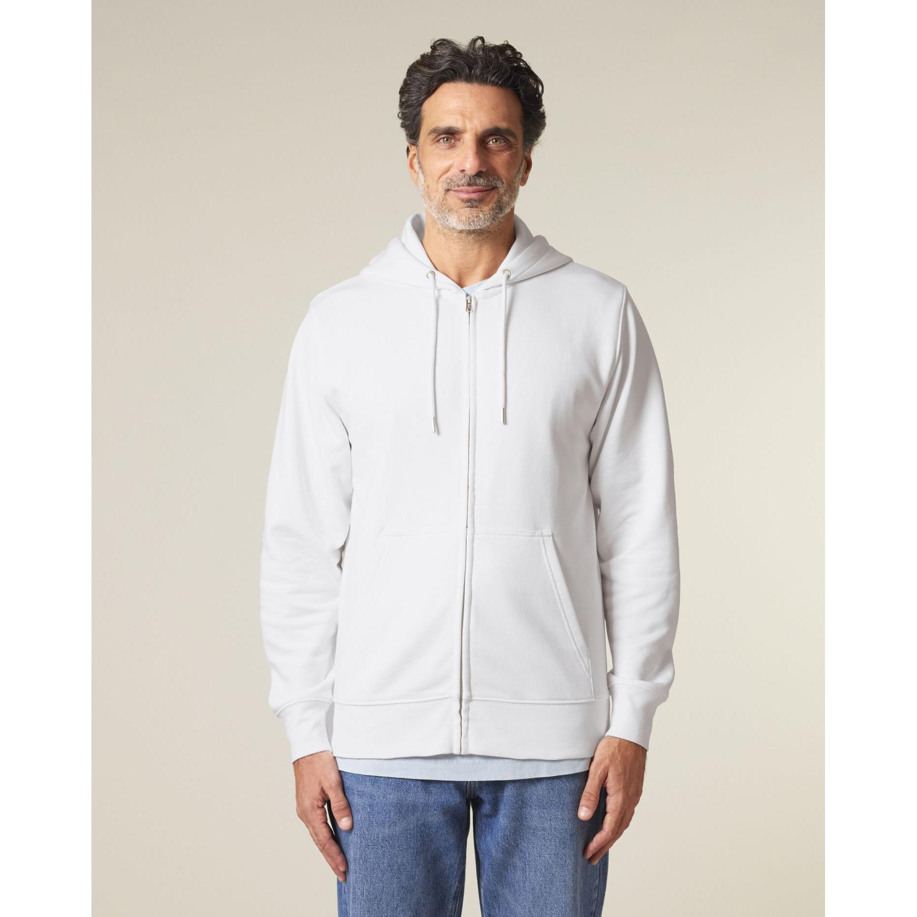 Hanorac cu fermoar unisex Connector 2.0 White XL