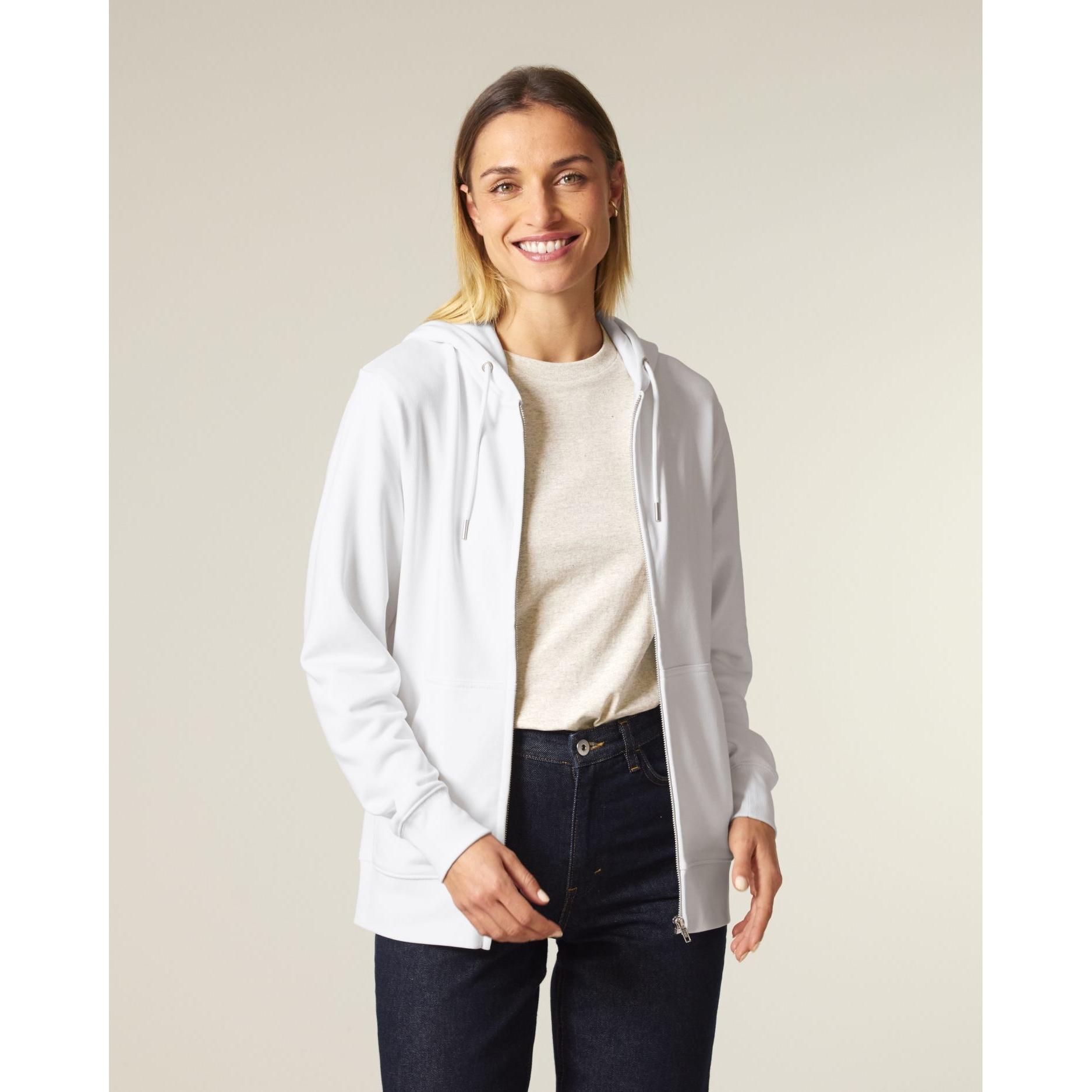 Hanorac cu fermoar unisex Connector 2.0 White XL