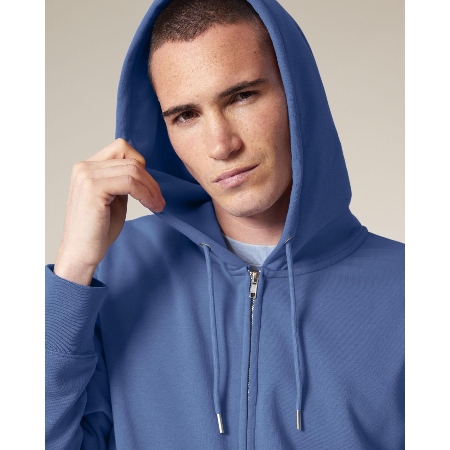 Hanorac cu fermoar unisex Connector 2.0 Bright Blue XXL