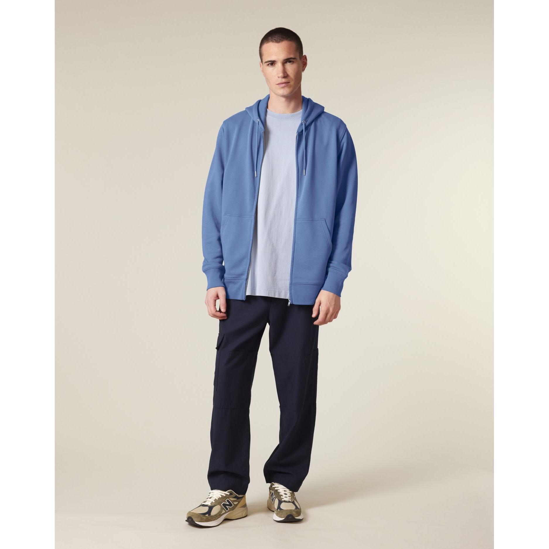 Hanorac cu fermoar unisex Connector 2.0 Bright Blue XXL