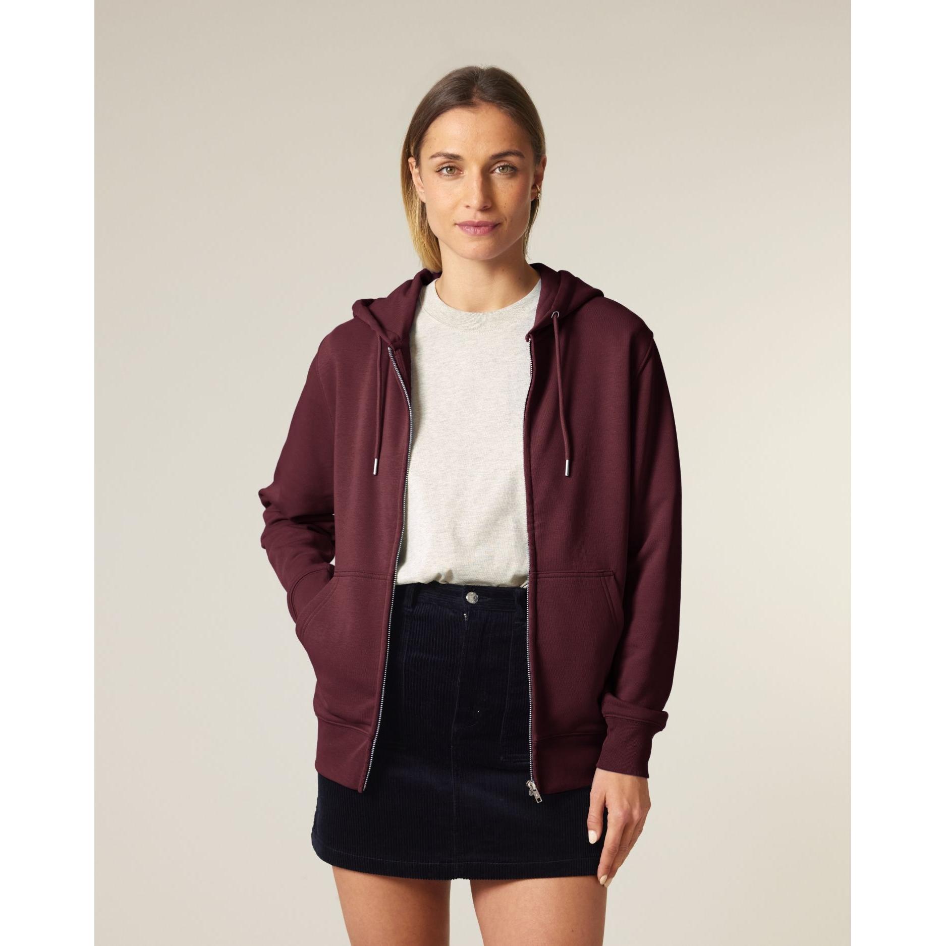 Hanorac cu fermoar unisex Connector 2.0 Burgundy M